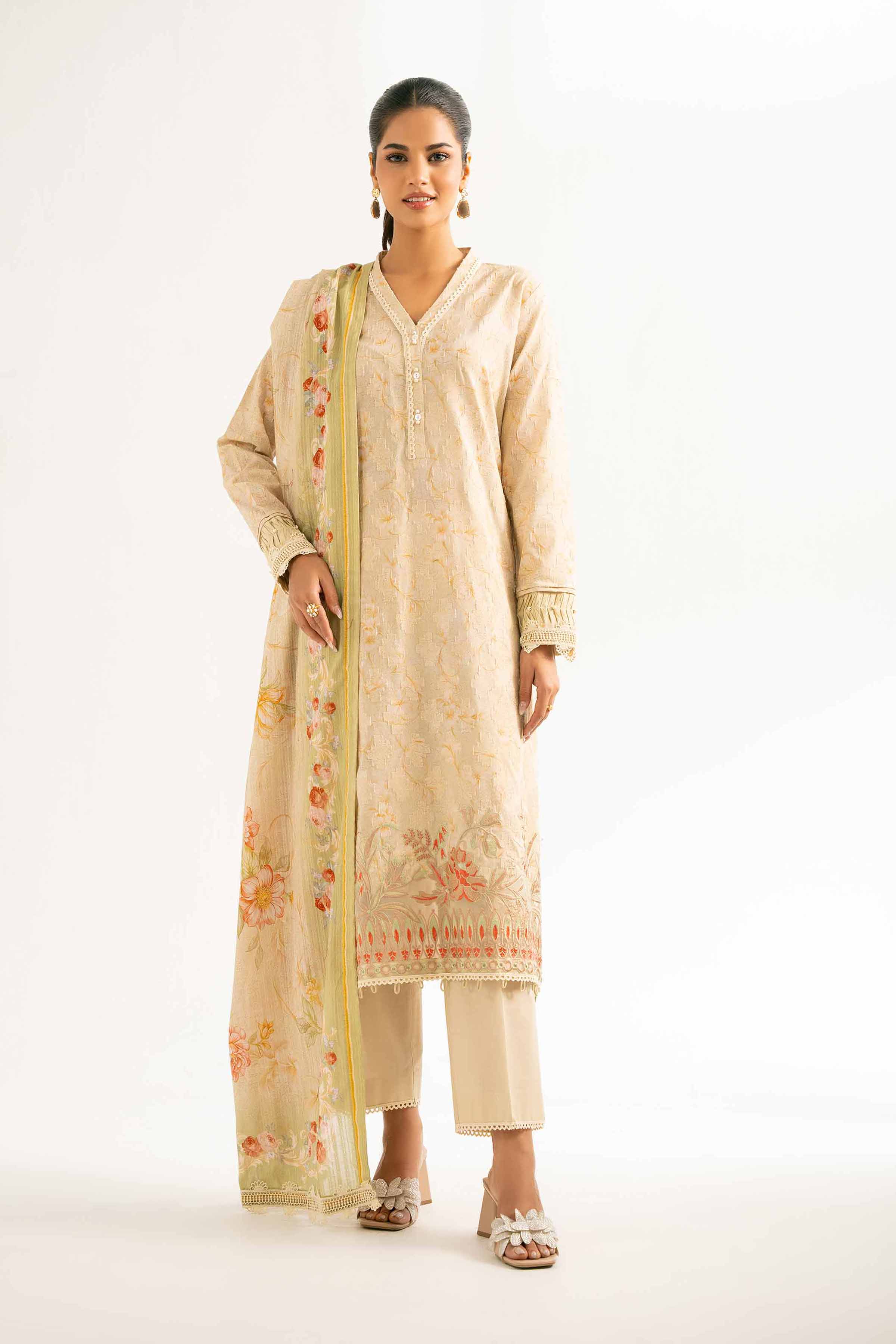 3 Piece - Digital Printed Embroidered Suit - 42502212