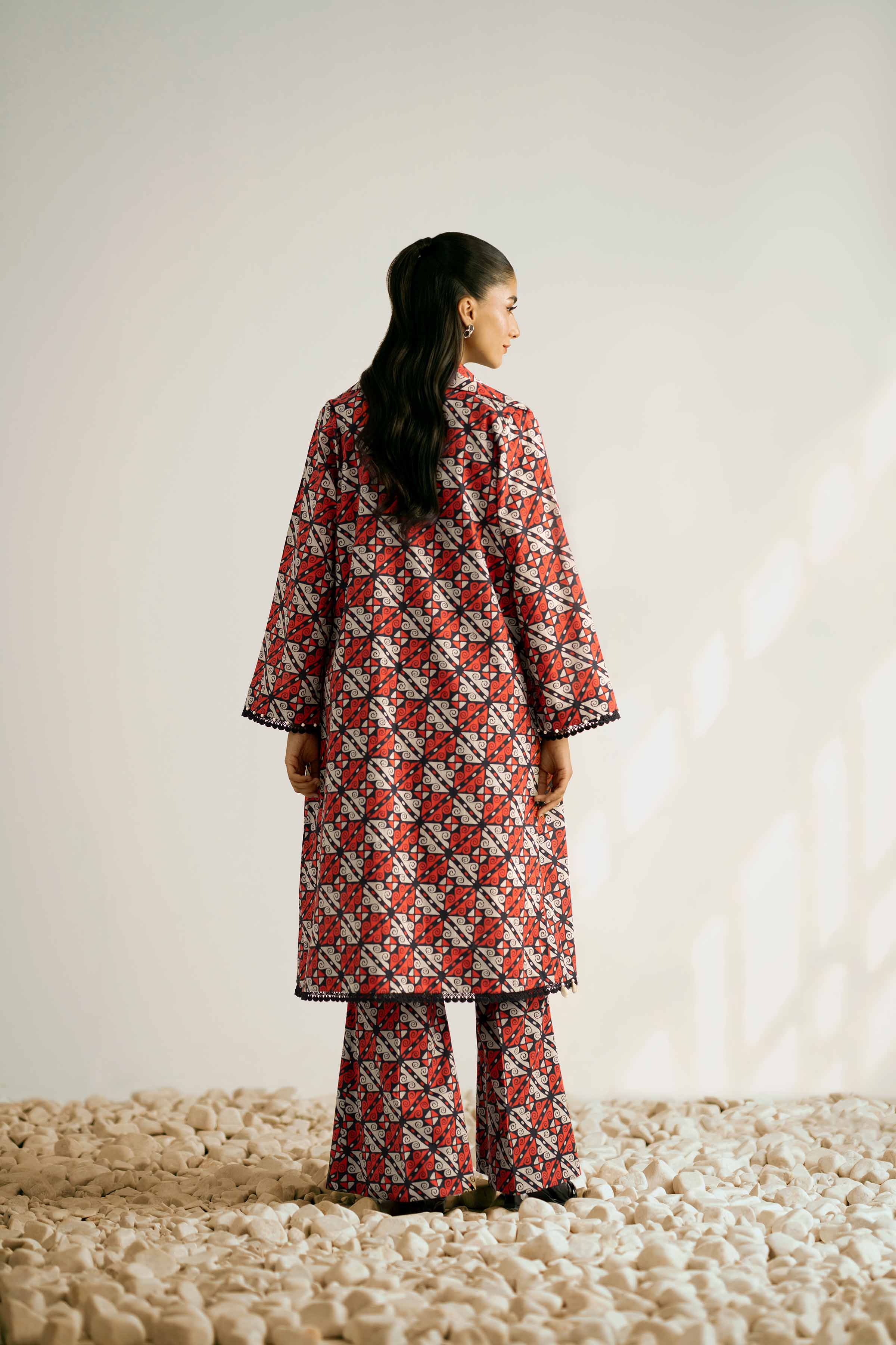 NISHATUAE - Multi Printed Cambric 2-piece Unstitched Dress