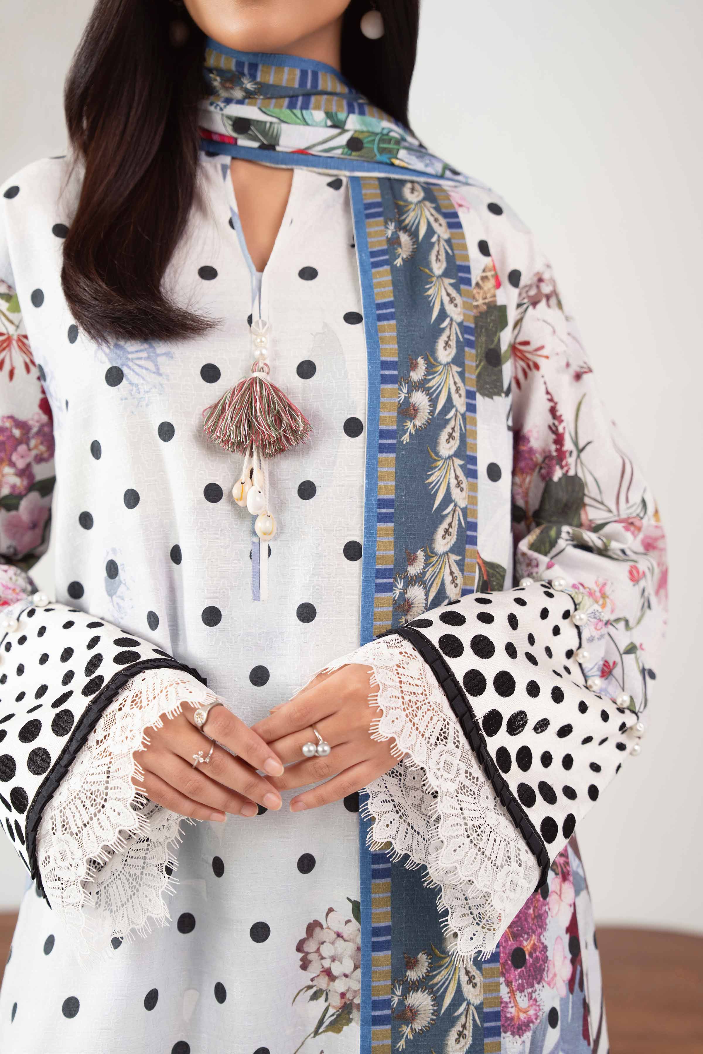 NISHATUAE - Multi Embroidered Jacquard 3-piece Unstitched Suit