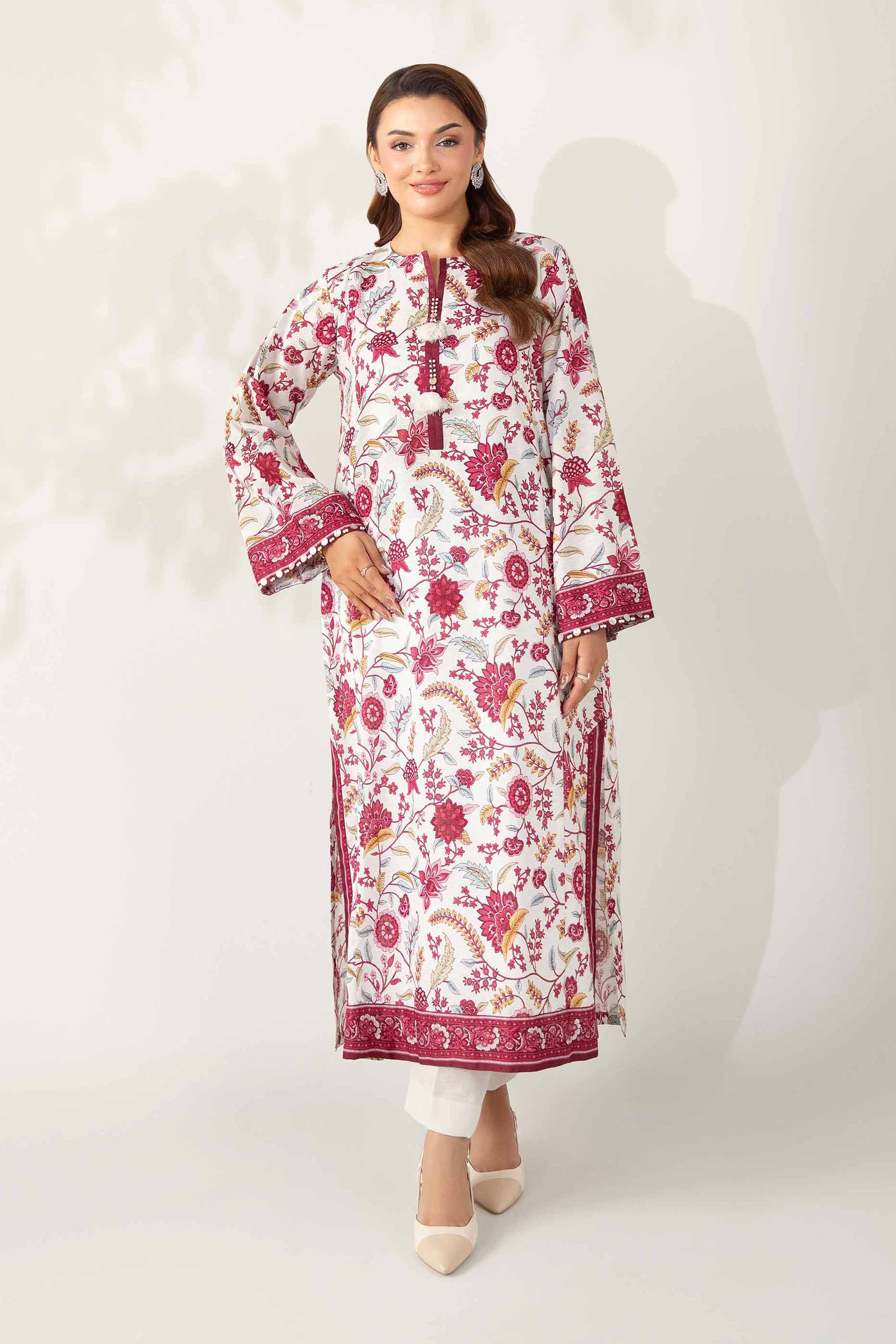NISHATUAE - Multi Printed Karandi 2-piece Unstitched Dress