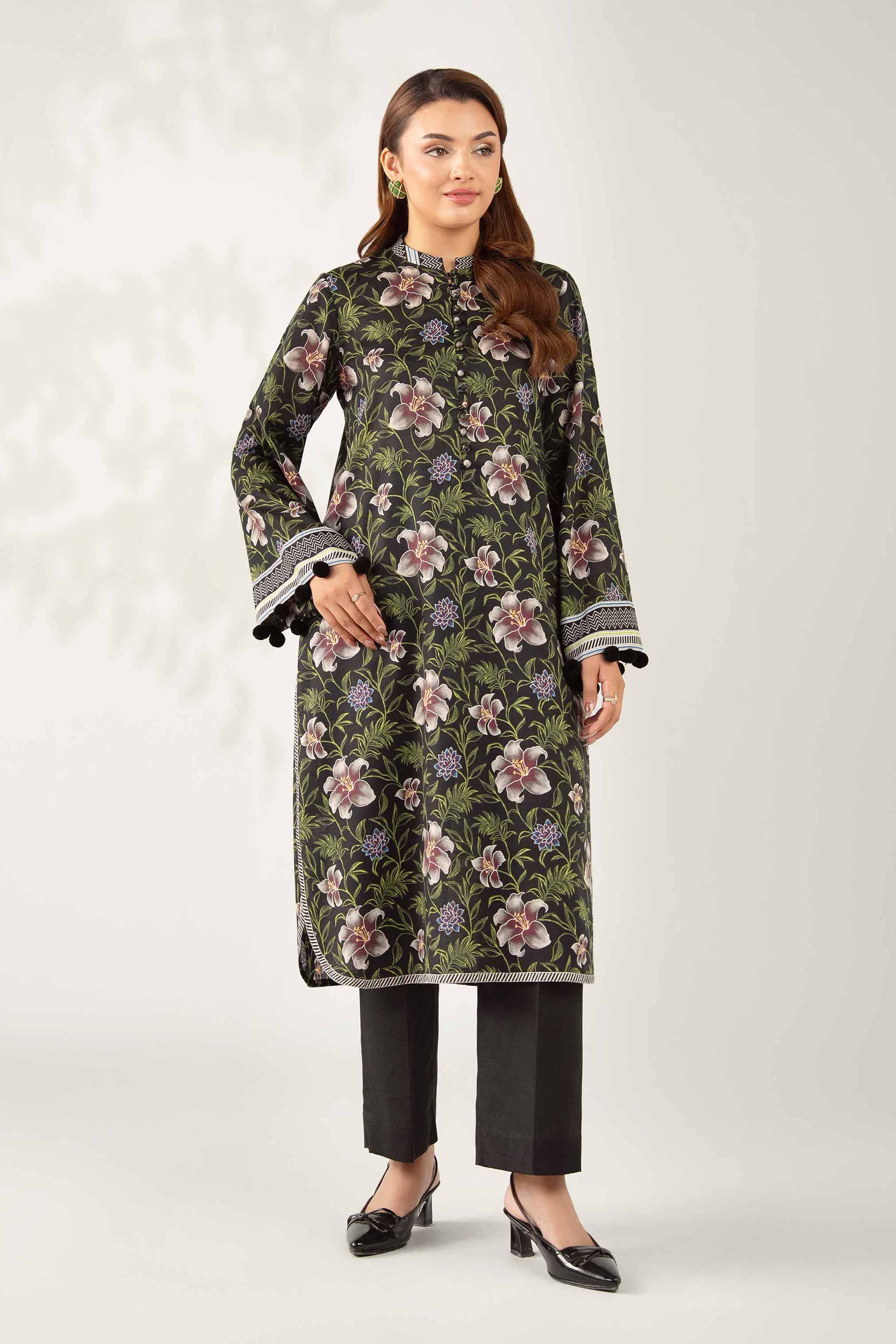 NISHATUAE - Multi Printed Karandi 2-piece Unstitched Dress