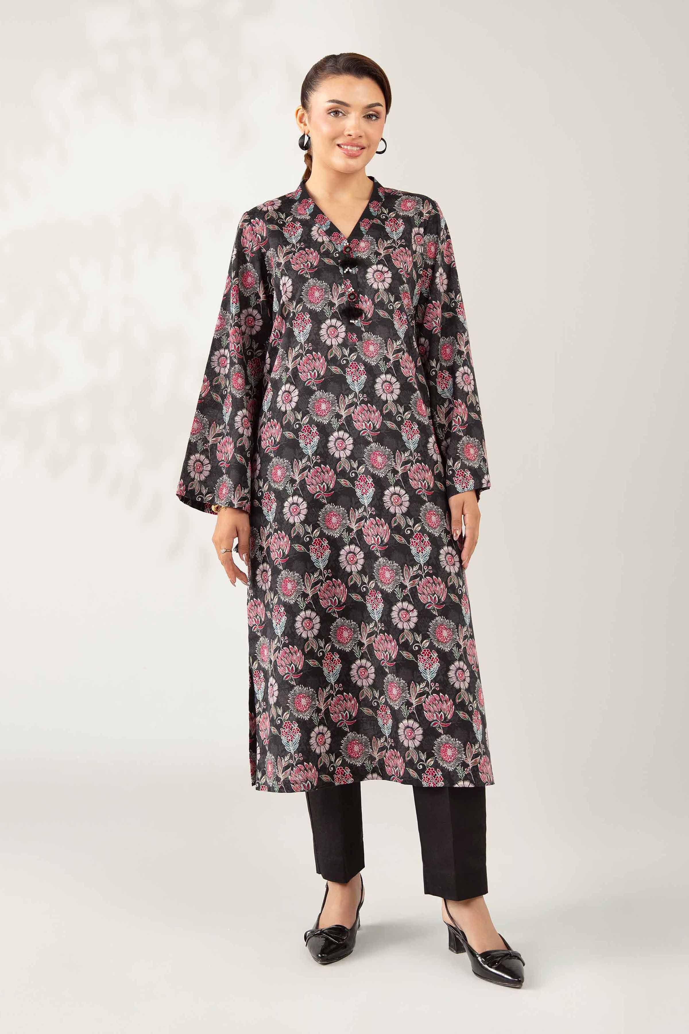 NISHATUAE - Multi Printed Karandi 2-piece Unstitched Dress