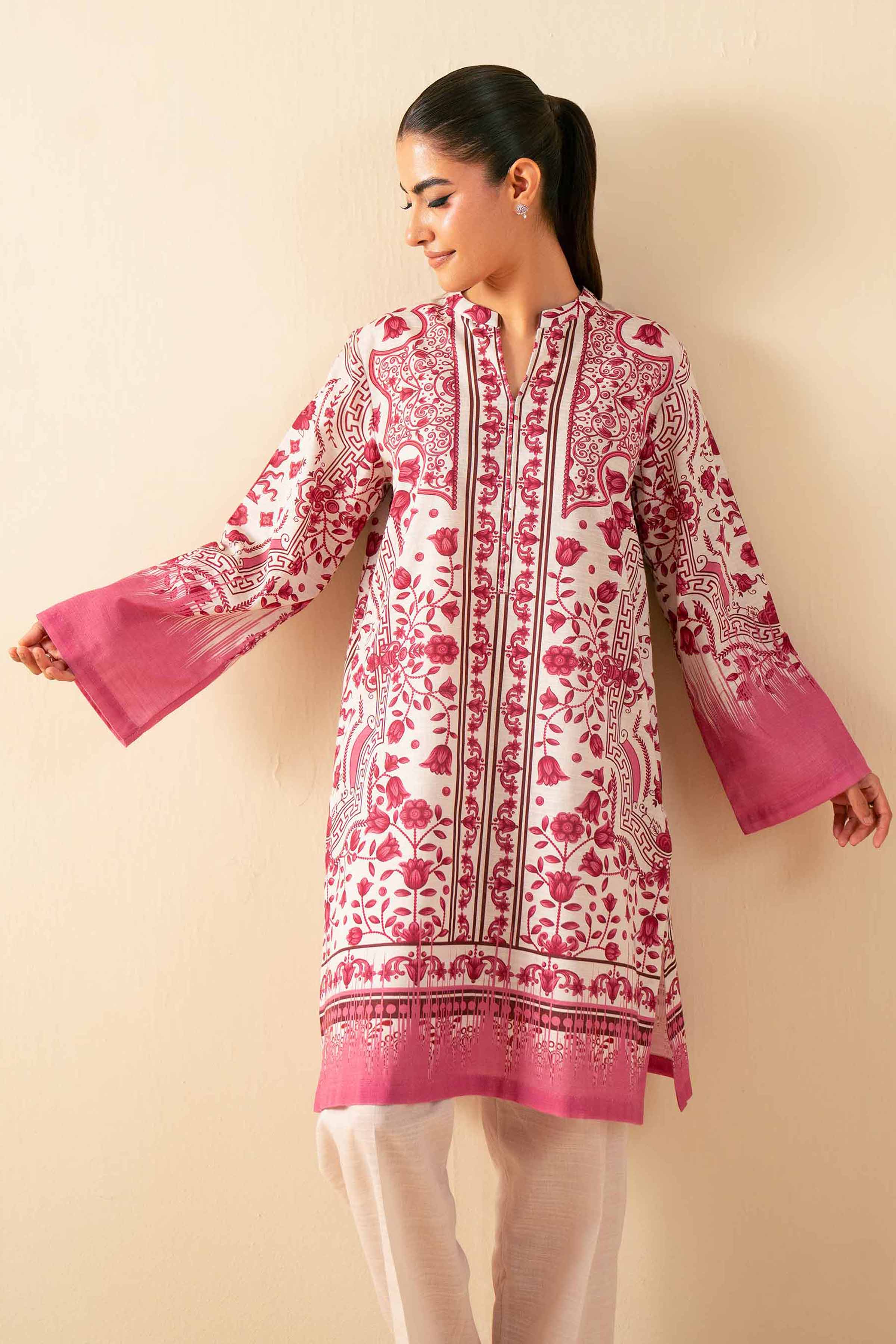 NISHATUAE - Multi Printed Khaddar 2-piece Unstitched Dress