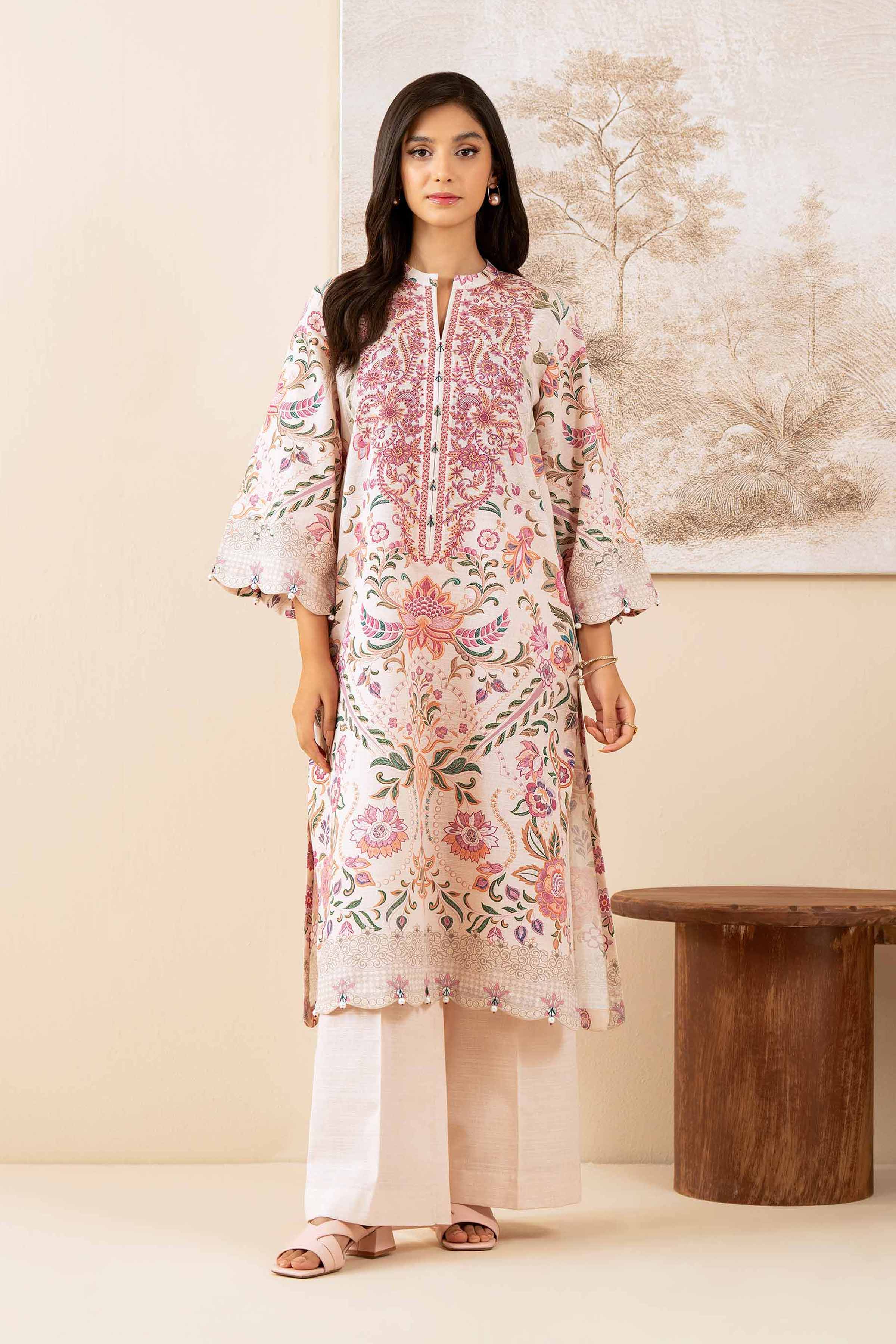 NISHATUAE - Multi Printed Khaddar 2-piece Unstitched Dress