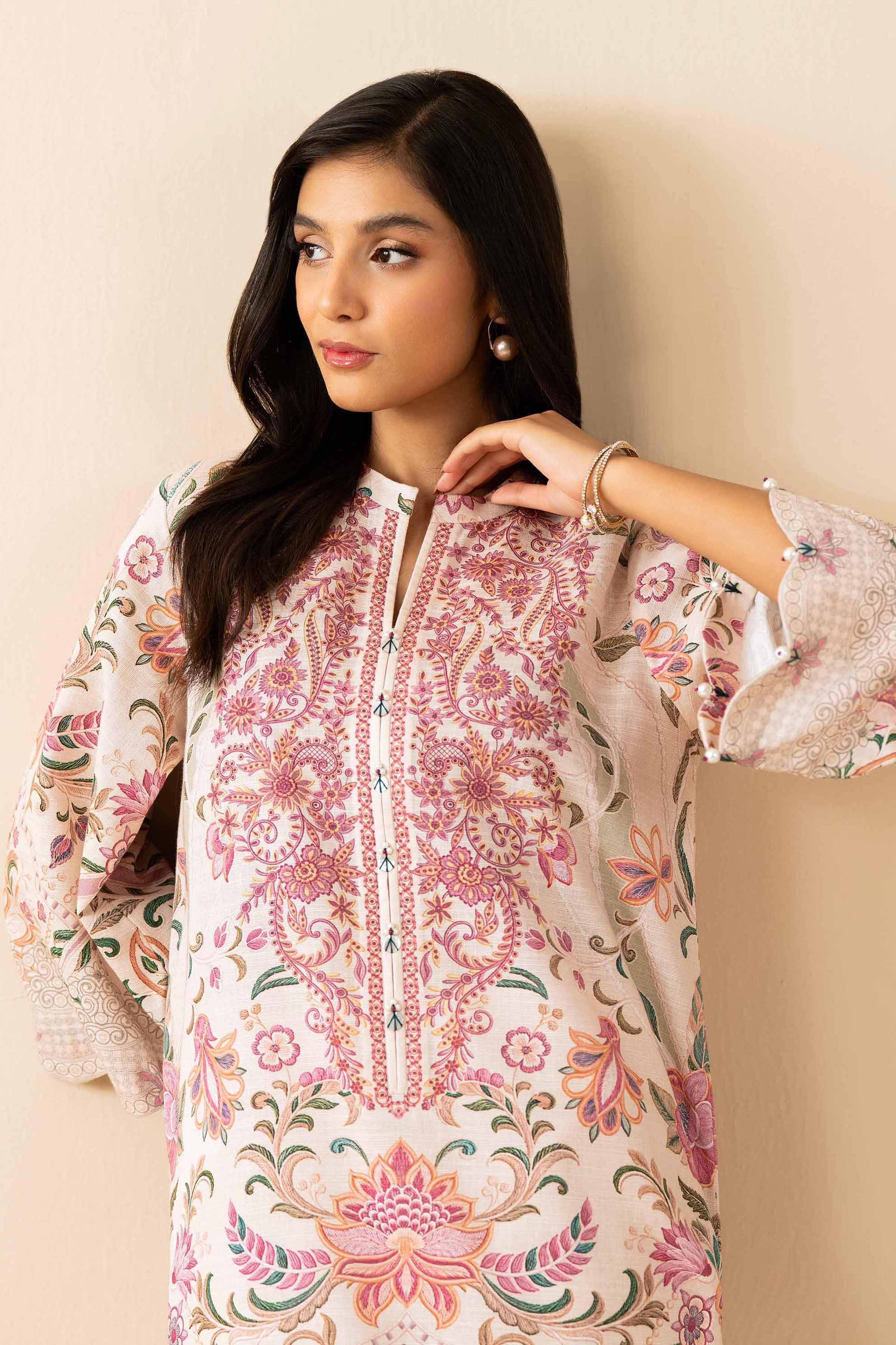 NISHATUAE - Multi Printed Khaddar 2-piece Unstitched Dress