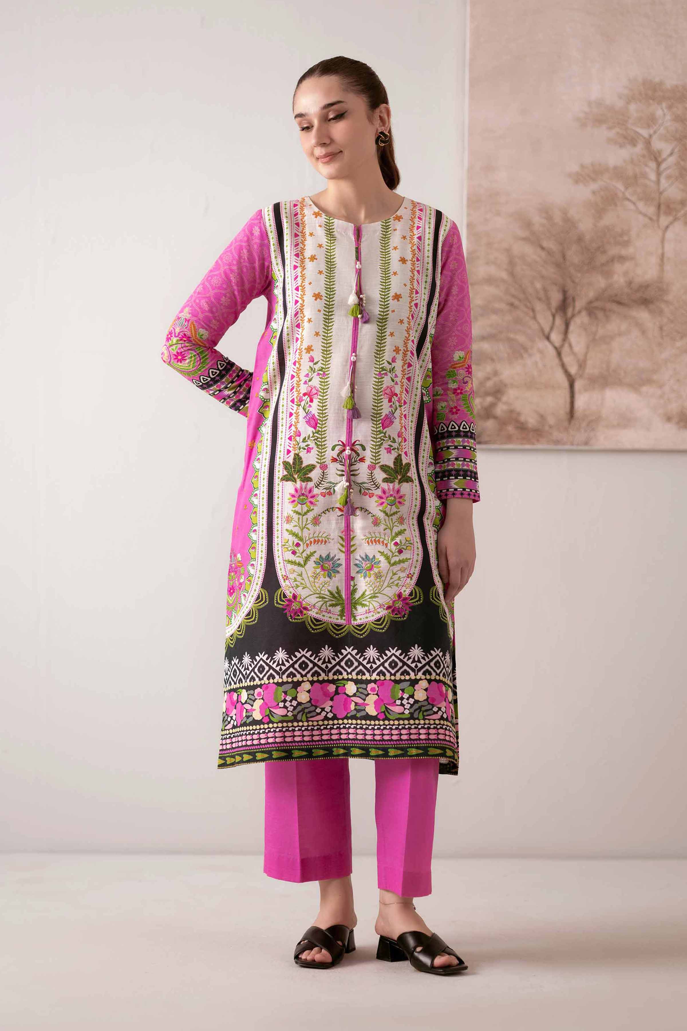NISHATUAE - Multi Printed Khaddar 2-piece Unstitched Dress