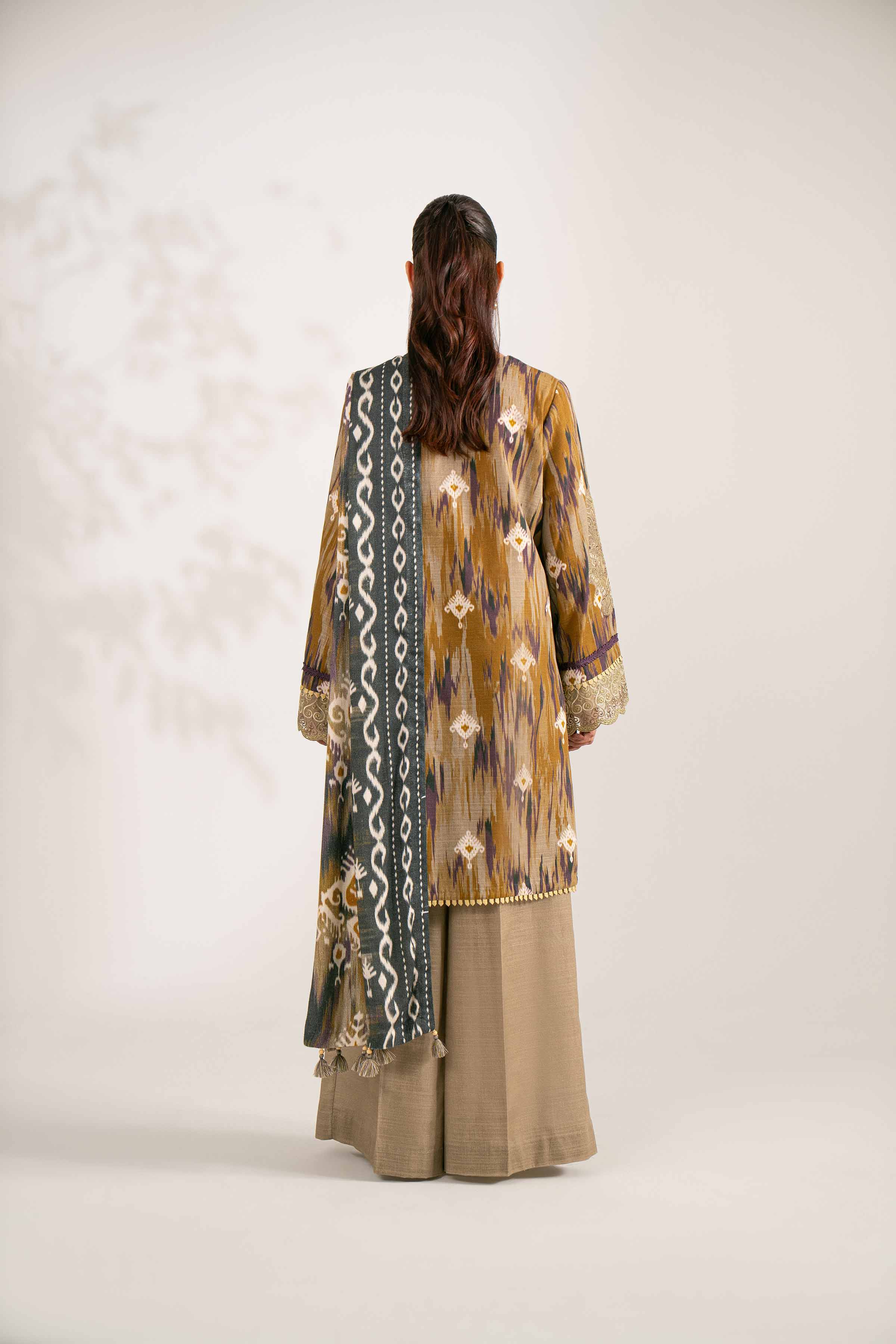 NISHATUAE - Multi Embroidered Khaddar 3-piece Unstitched Suit