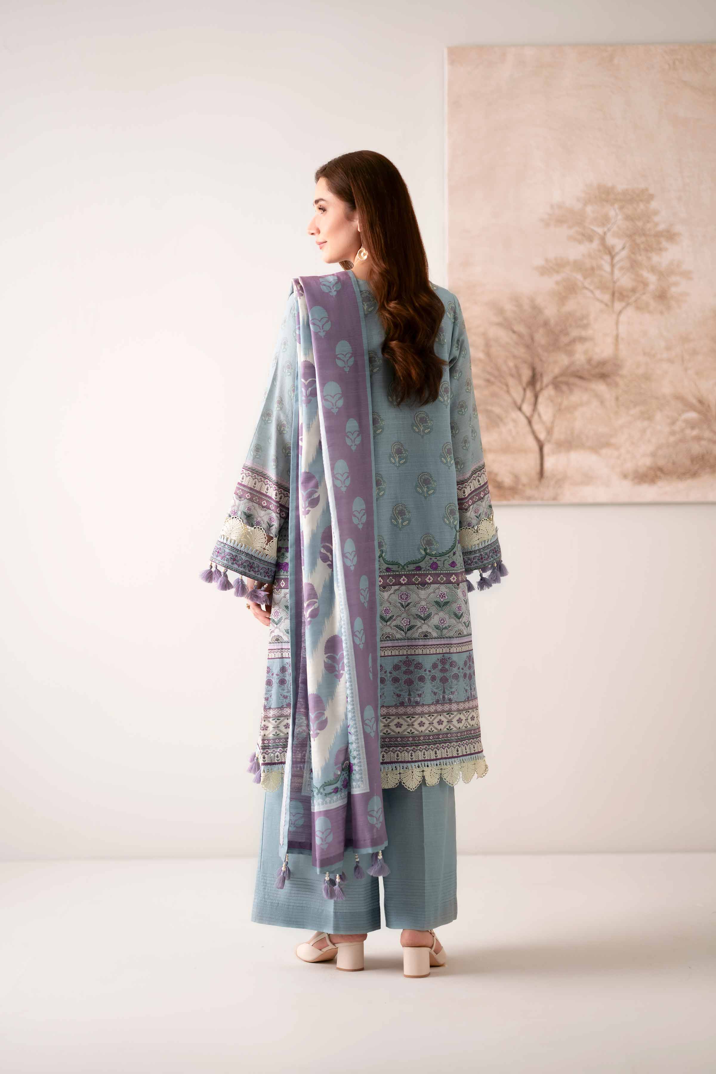 NISHATUAE - Multi Embroidered Khaddar 3-piece Unstitched Suit