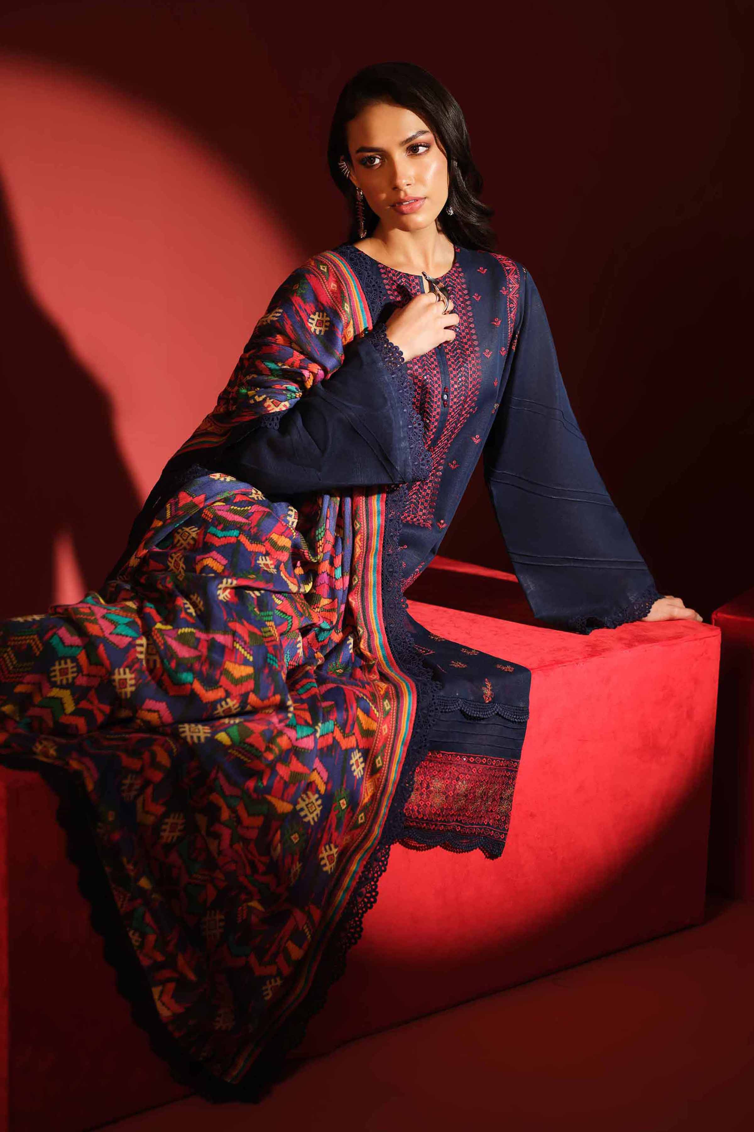 Nishat Linen UAE - 3 Piece - Digital Printed Embroidered Suit - 42502977