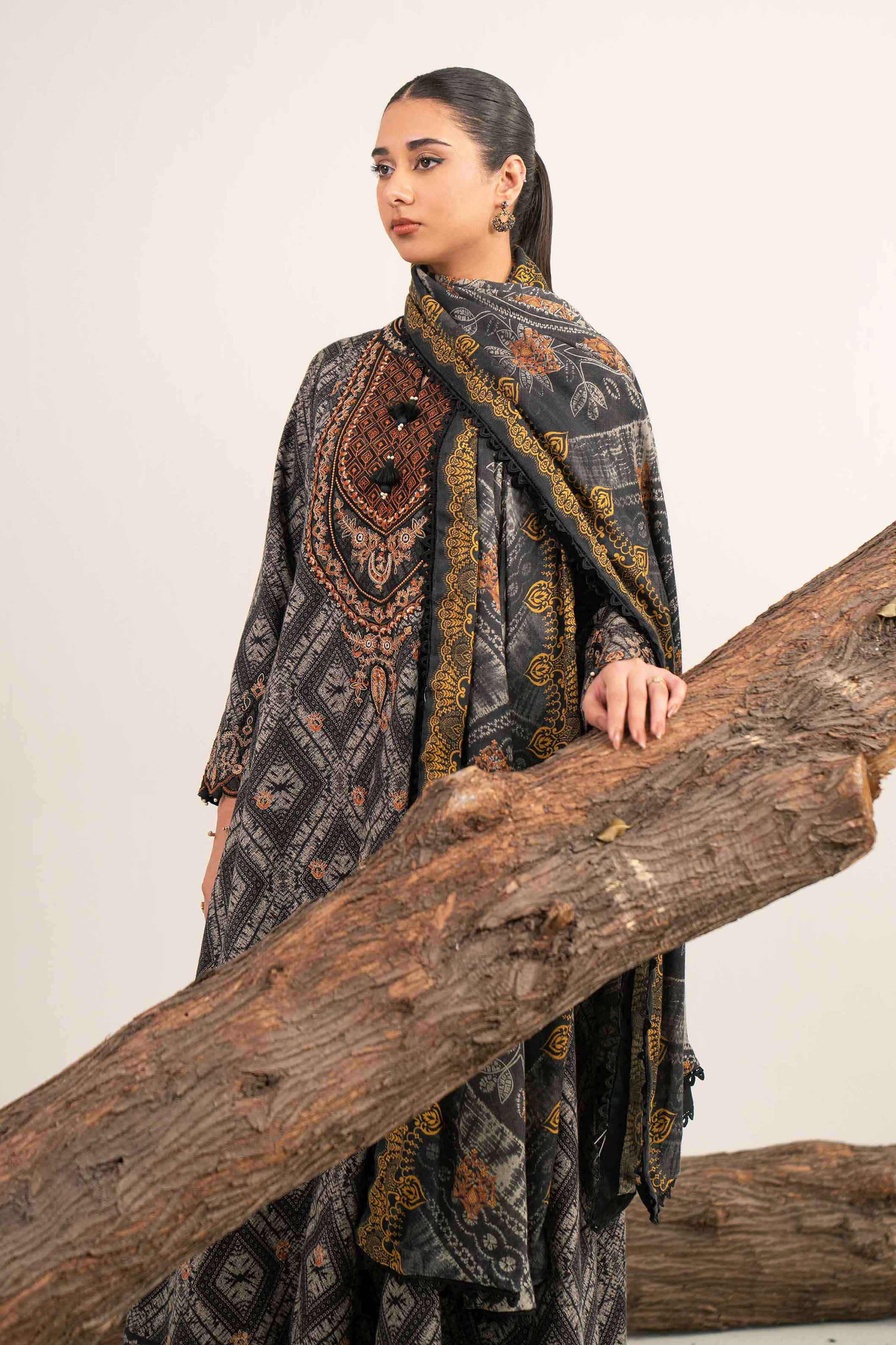 Nishat Linen UAE - 3 Piece - Digital Printed Embroidered Suit - 42502992