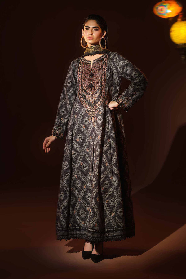 3 Piece - Digital Printed Embroidered Suit - 42502992