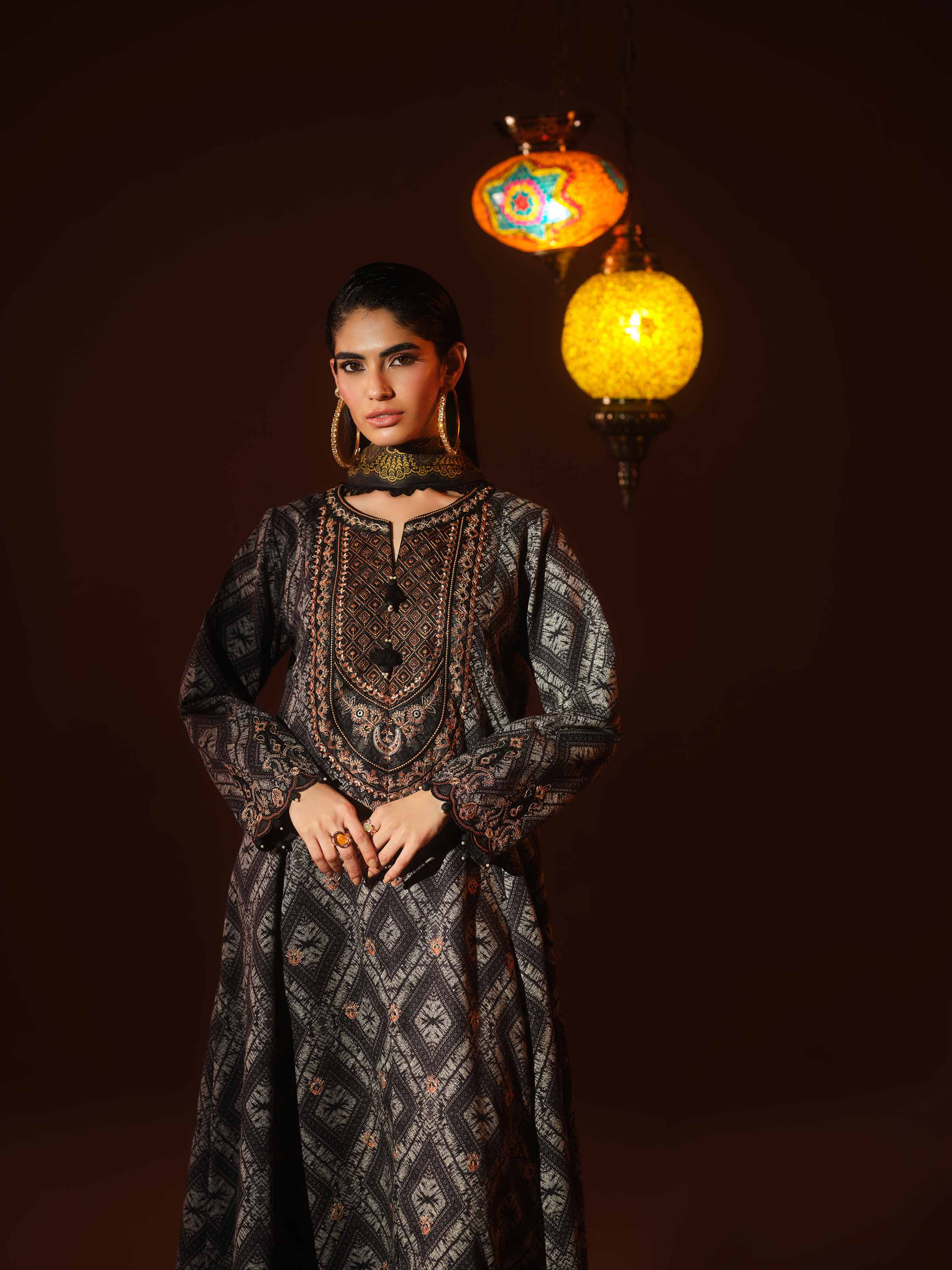 Nishat Linen UAE - 3 Piece - Digital Printed Embroidered Suit - 42502992