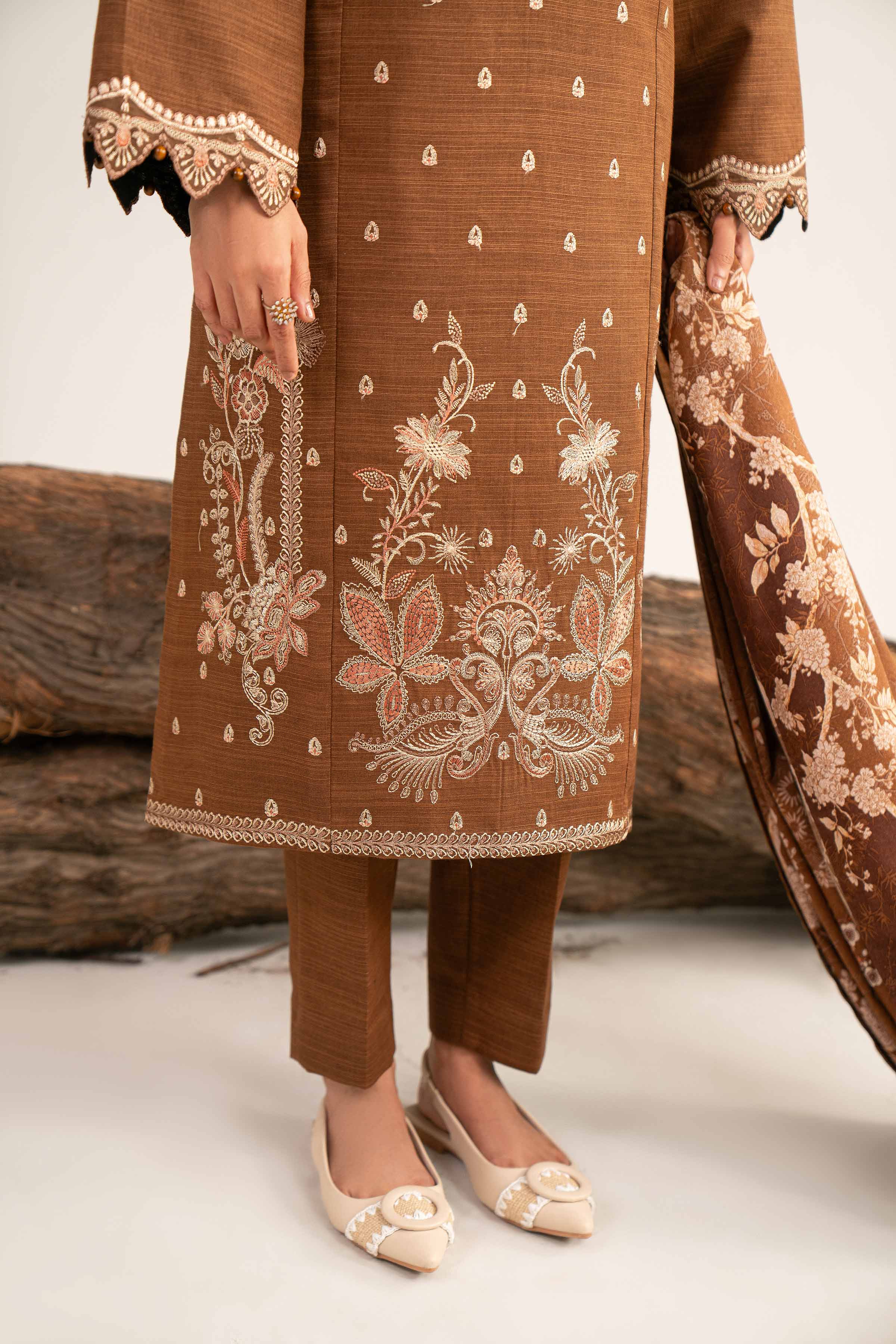 Nishat Linen UAE - 3 Piece - Printed Embroidered Suit - 42503519