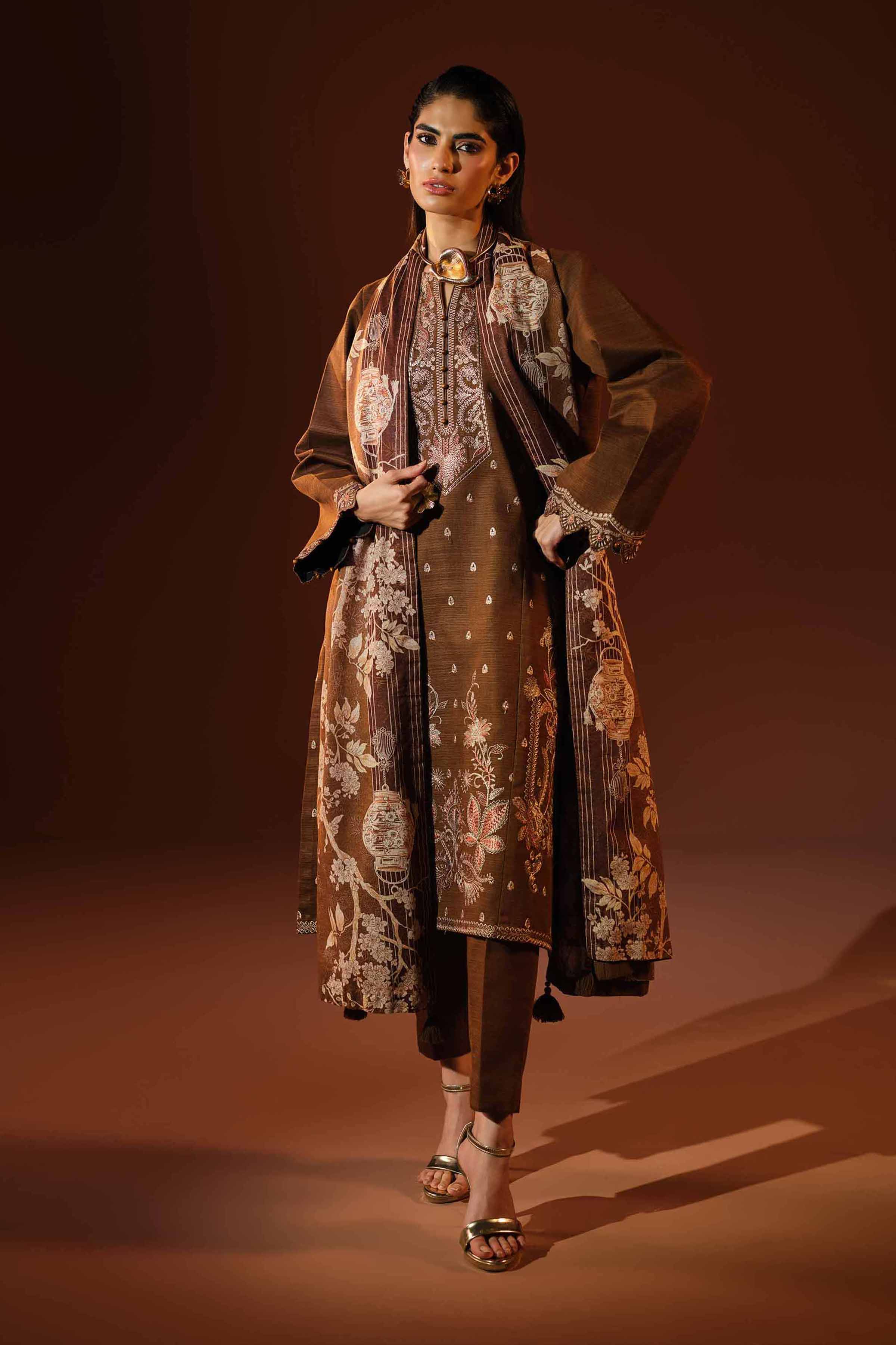 Nishat Linen UAE - 3 Piece - Printed Embroidered Suit - 42503519