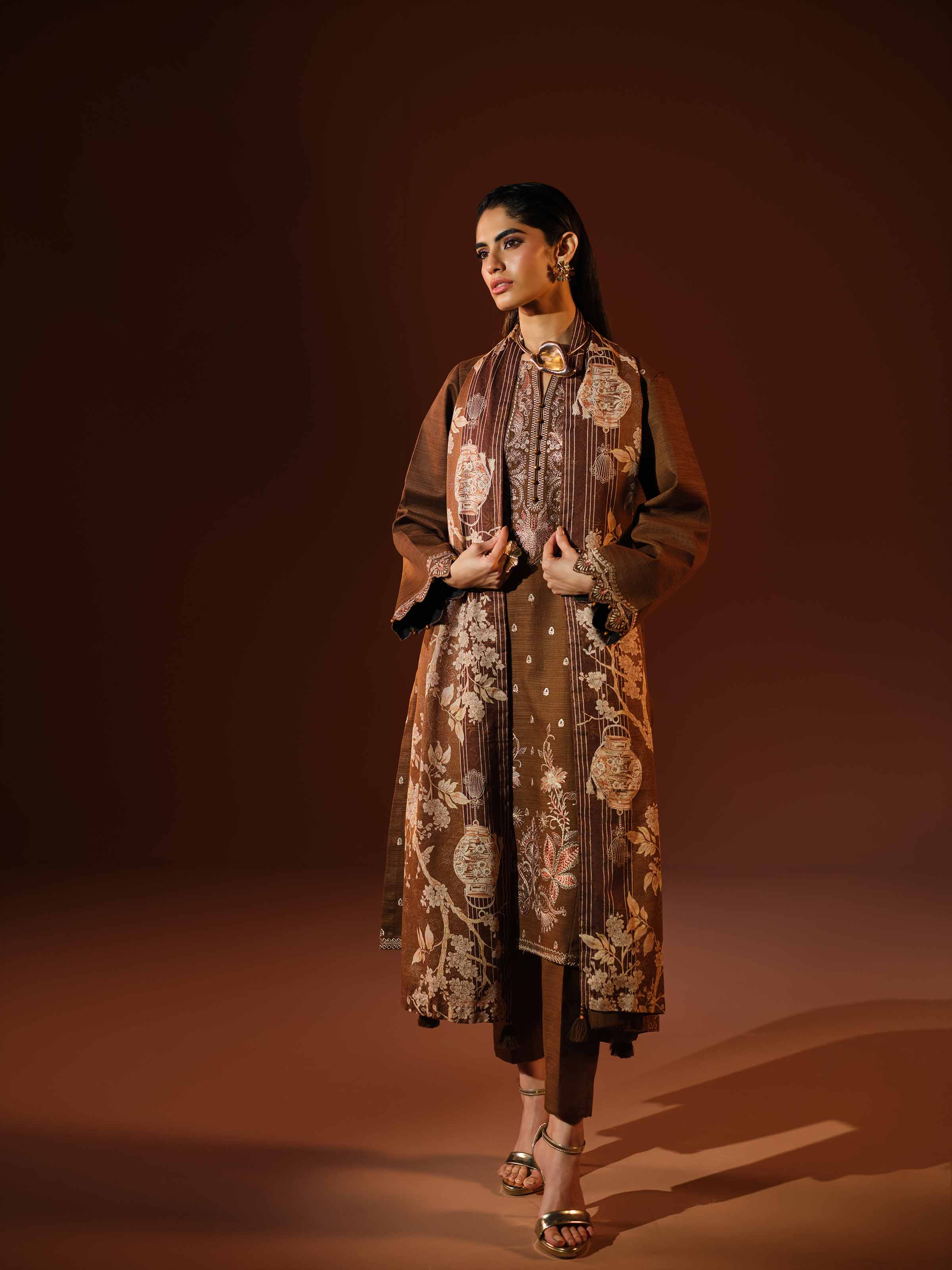 Nishat Linen UAE - 3 Piece - Printed Embroidered Suit - 42503519