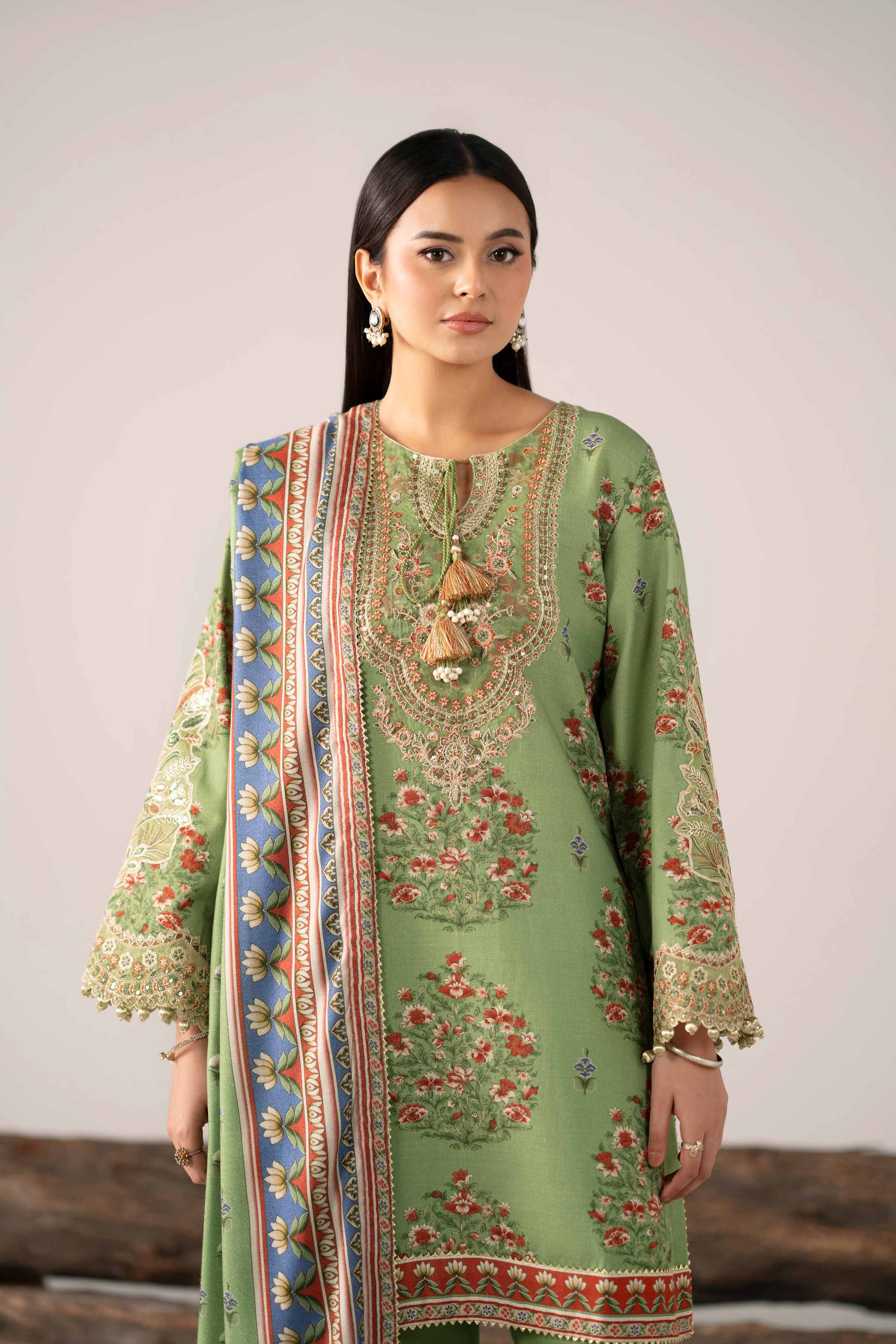 Nishat Linen UAE - 3 Piece - Printed Embroidered Suit - 42503536