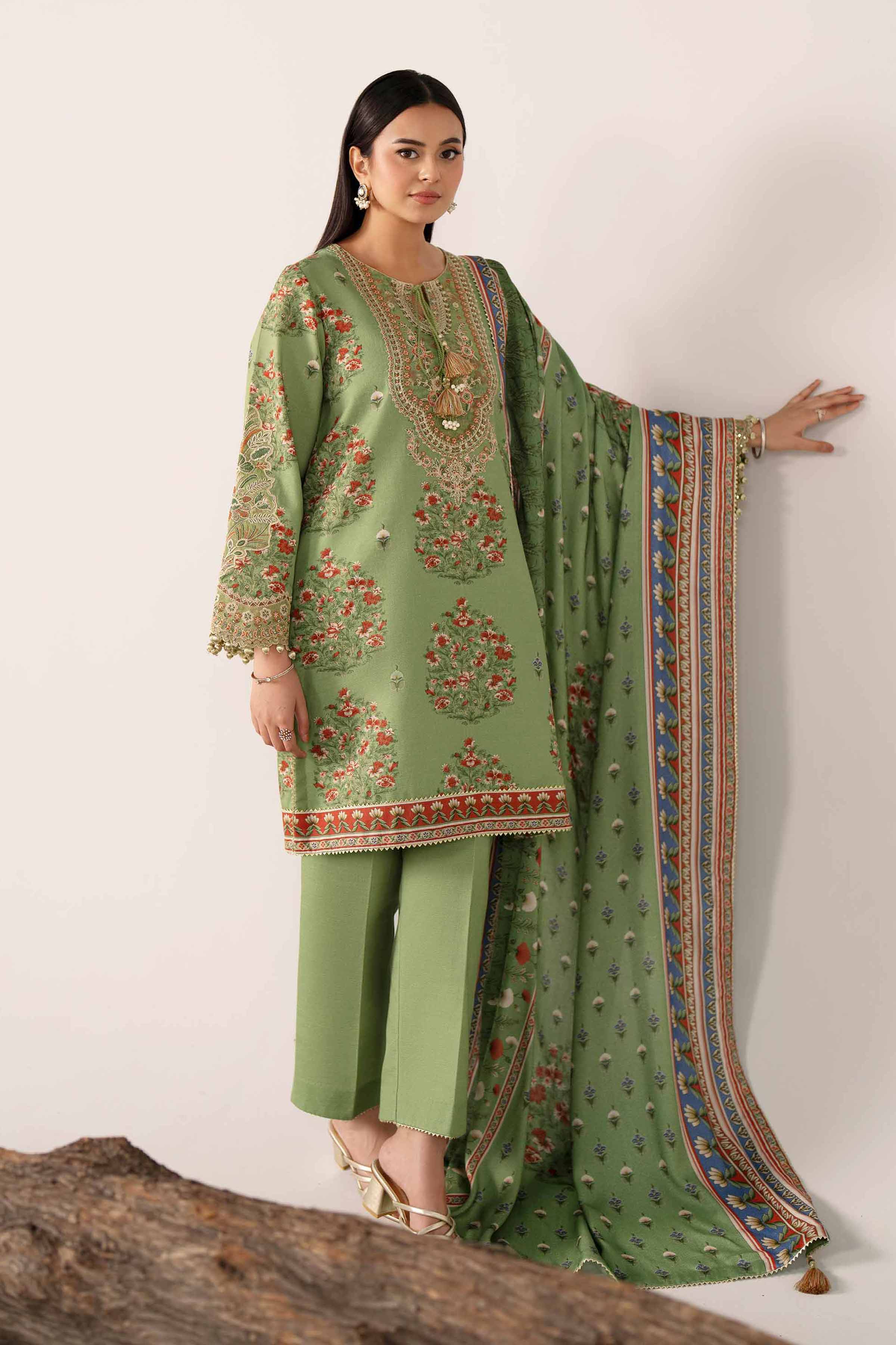 Nishat Linen UAE - 3 Piece - Printed Embroidered Suit - 42503536