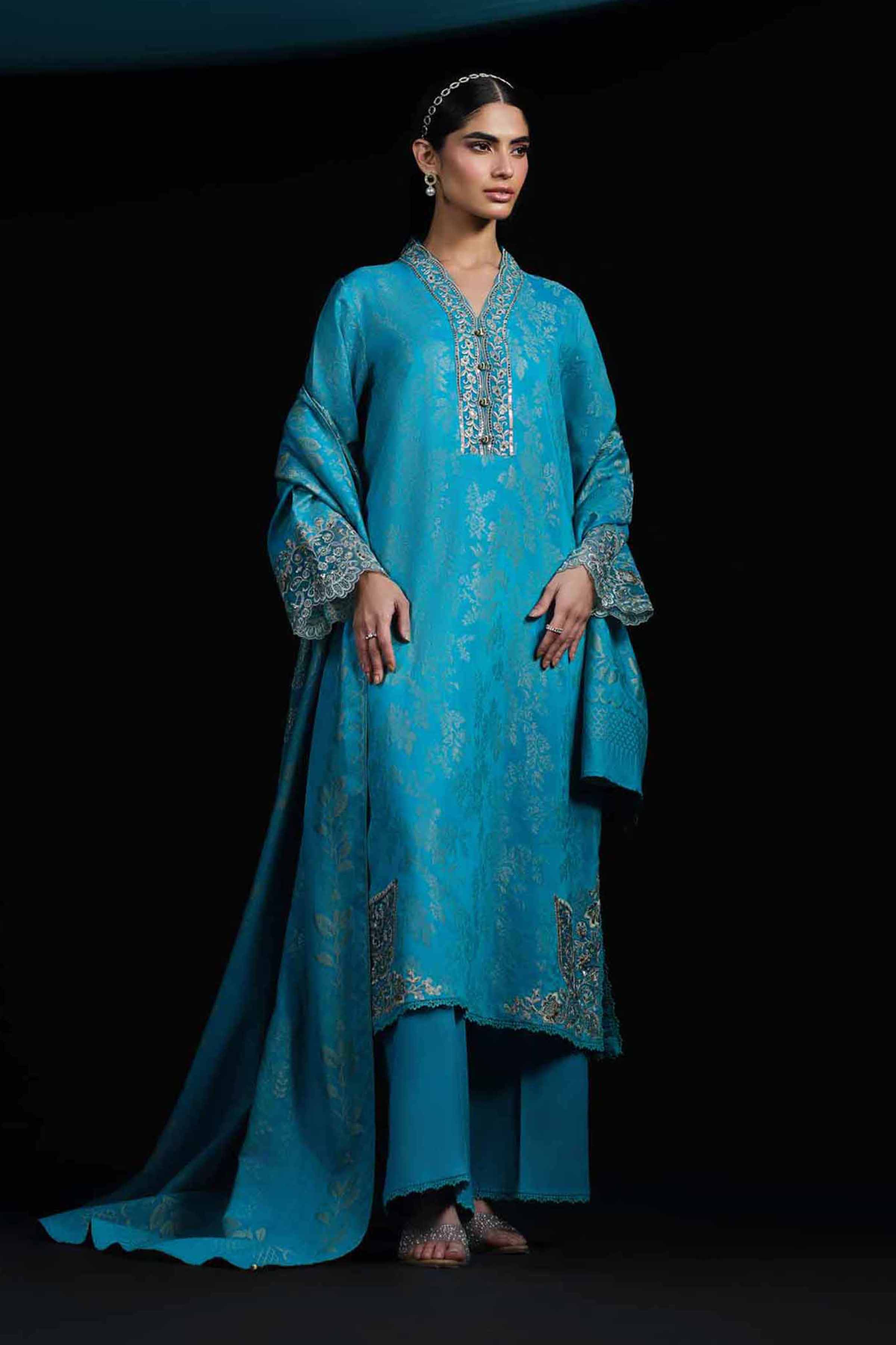Nishat Linen UAE - 3 Piece - Embroidered Suit - 42503600