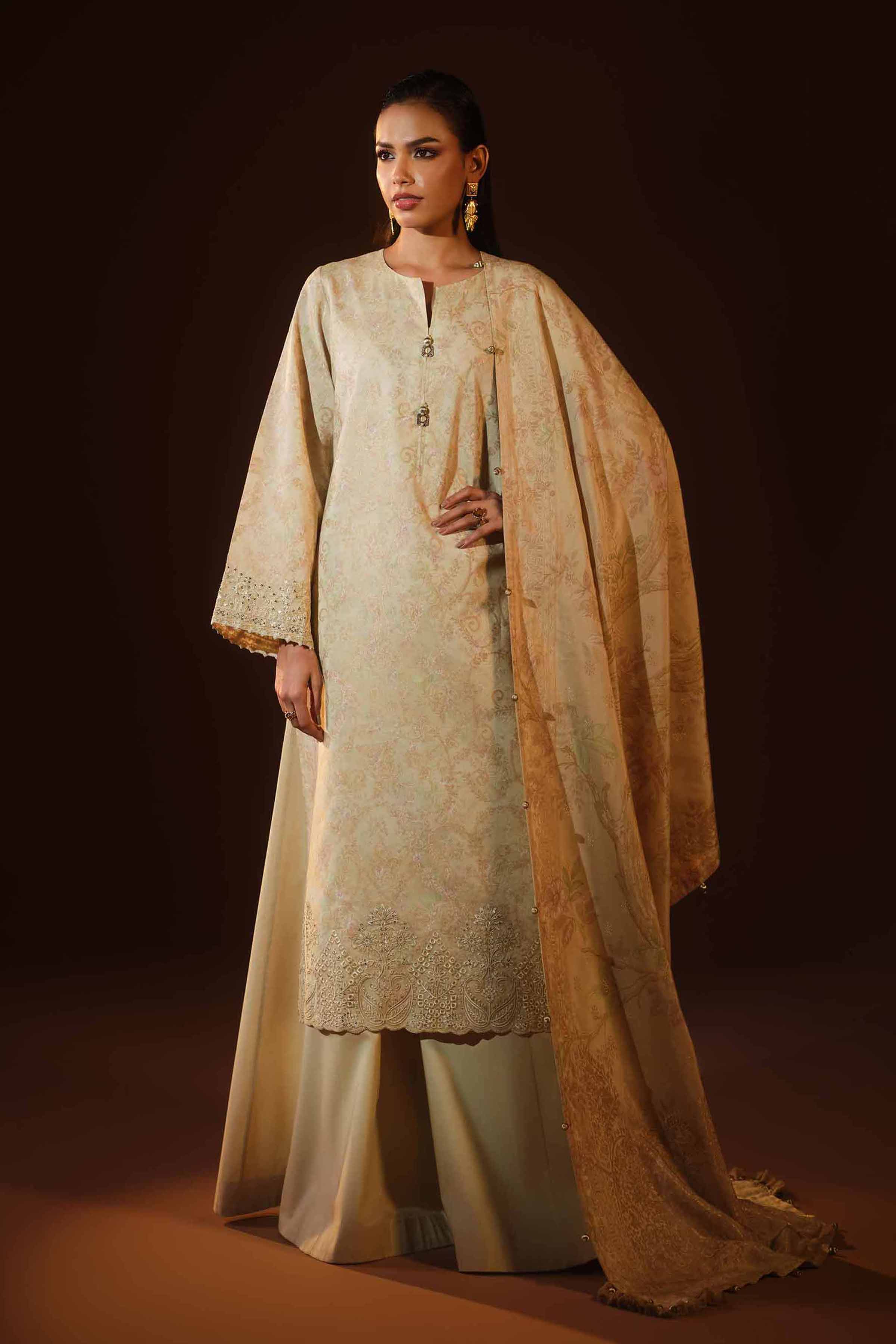 Nishat Linen UAE - 3 Piece - Digital Printed Embroidered Suit - 42503603