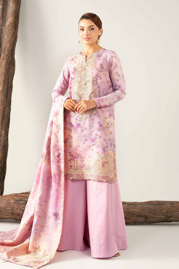 NishatUAE -  Lilac & Pink Embroidered Jacquard 3-piece Unstitched Suit
