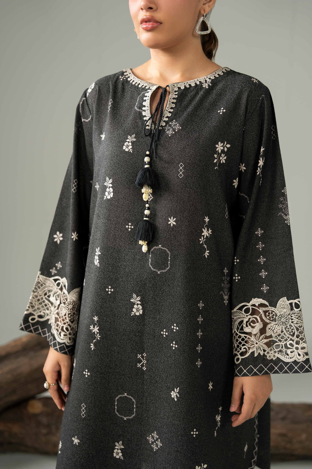 2 Piece - Printed Embroidered Suit  - 42503612