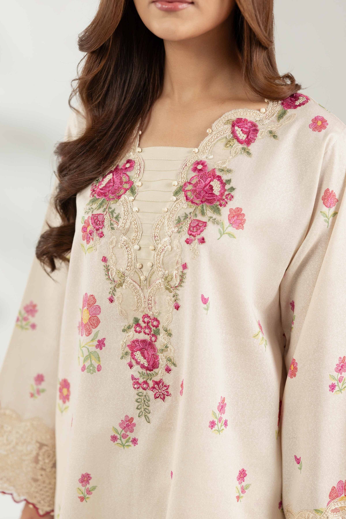 2 Piece - Printed Embroidered Suit  - 42503613