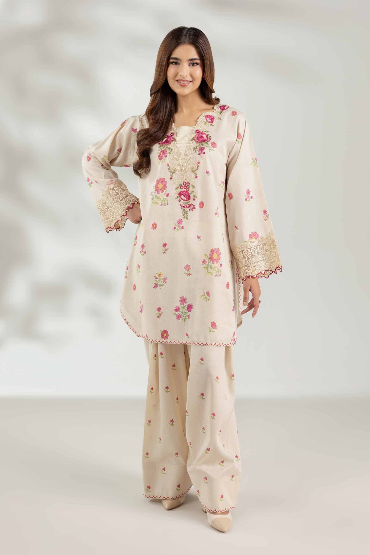 2 Piece - Printed Embroidered Suit  - 42503613
