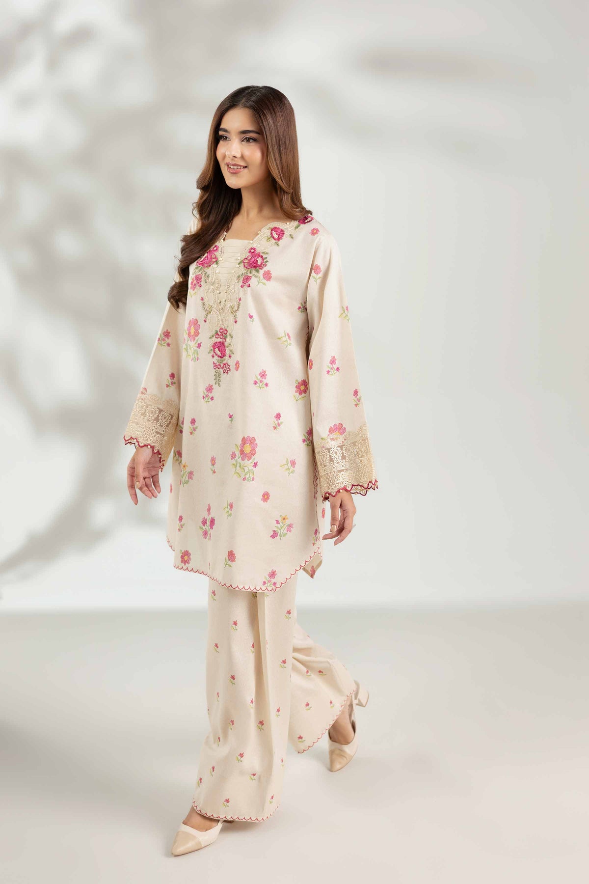 2 Piece - Printed Embroidered Suit  - 42503613