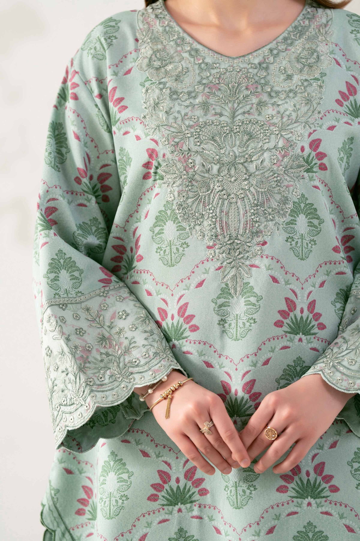 2 Piece - Printed Embroidered Suit  - 42503614