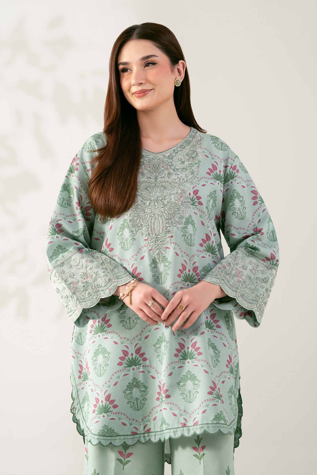 2 Piece - Printed Embroidered Suit  - 42503614