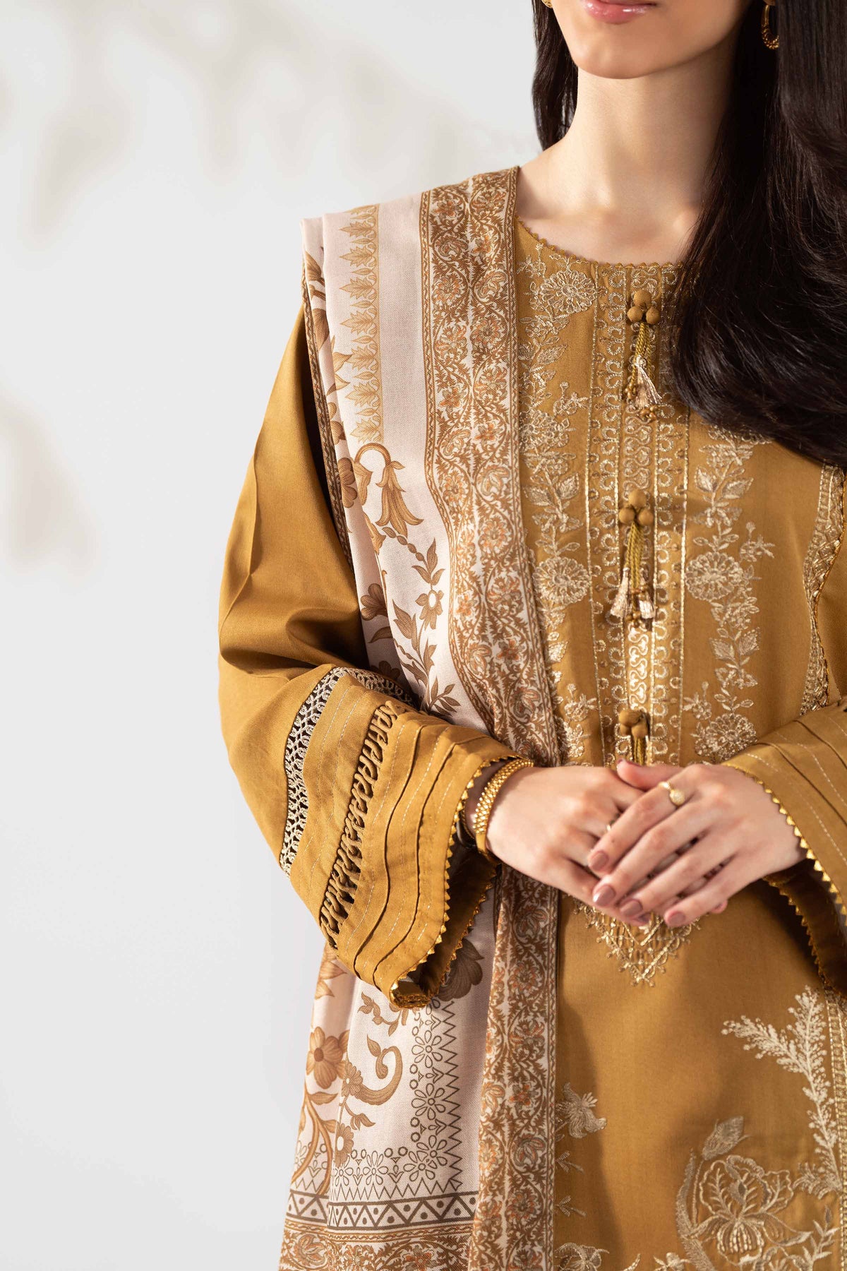 3 Piece - Digital Printed Embroidered Suit  - 42503683