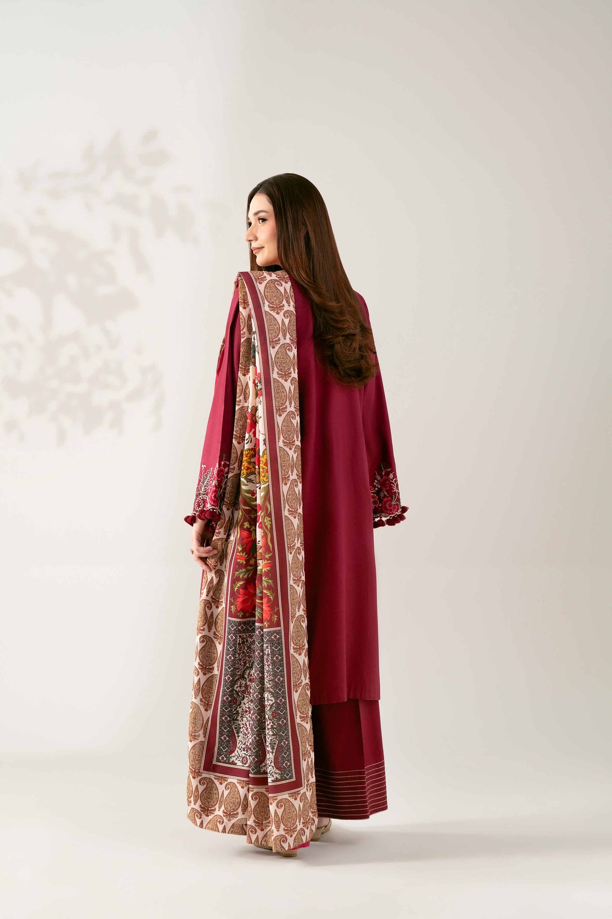 3 Piece - Digital Printed Embroidered Suit  - 42503684