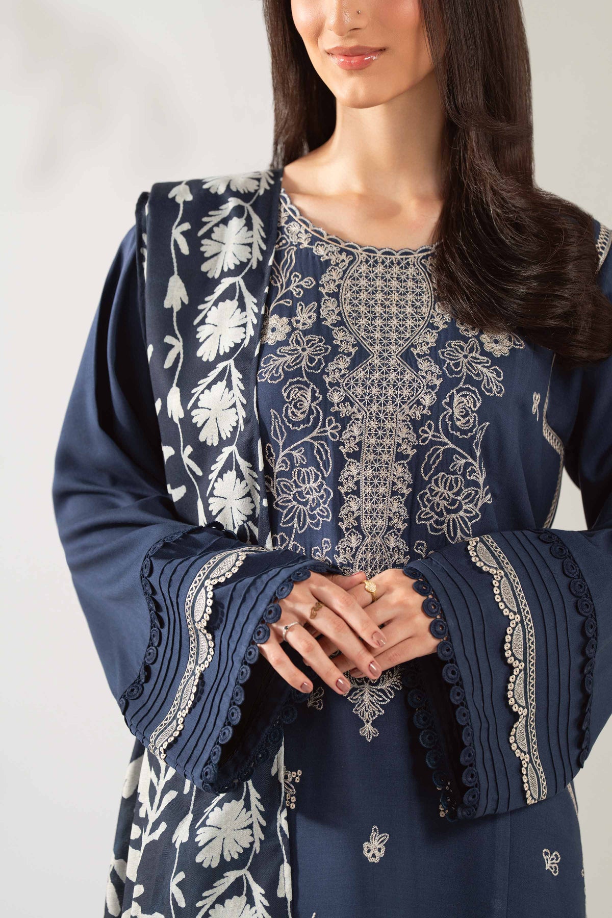 3 Piece - Digital Printed Embroidered Suit  - 42503686