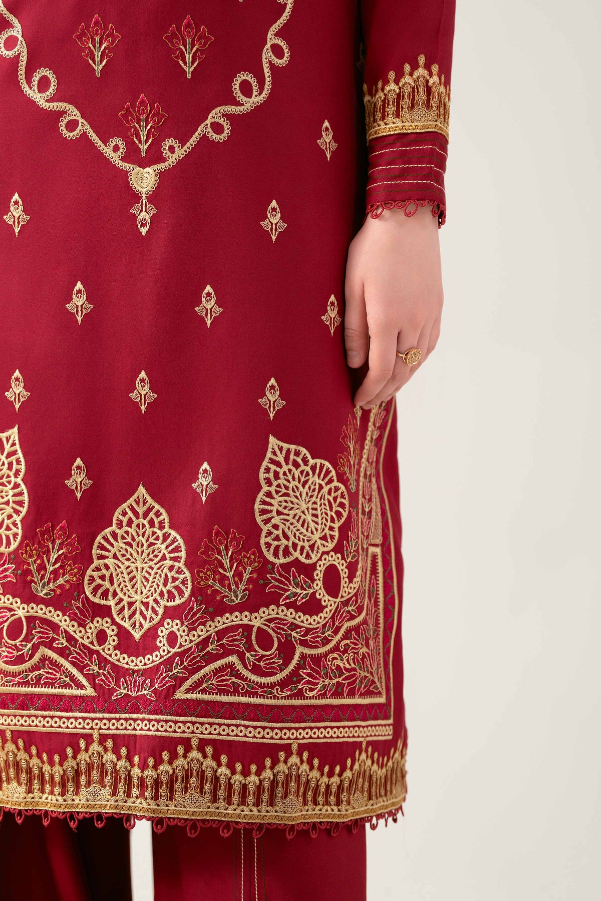 3 Piece - Digital Printed Embroidered Suit  - 42503687