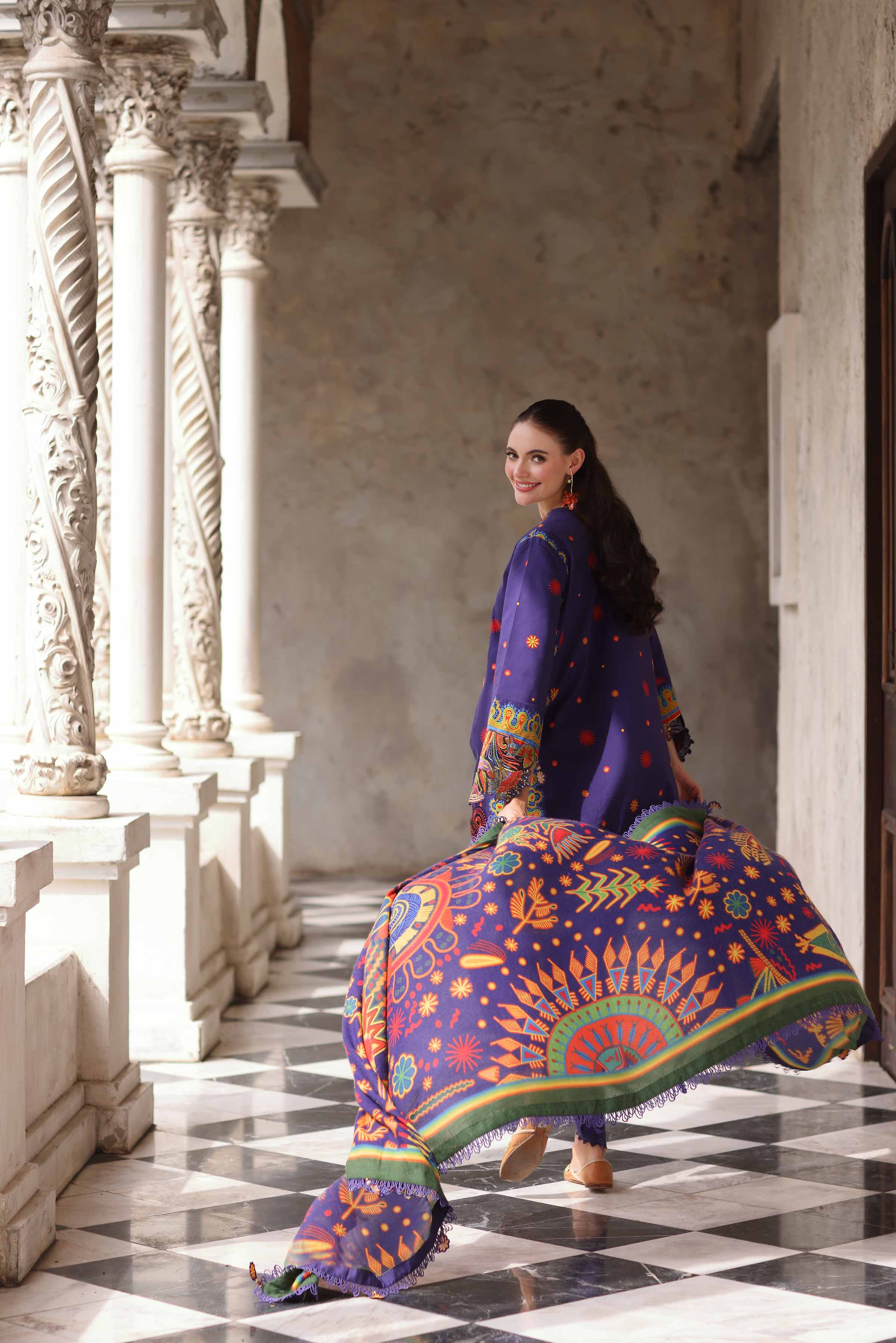 Nishat Linen UAE - 3 Piece - Digital Printed Embroidered Suit - 42503723