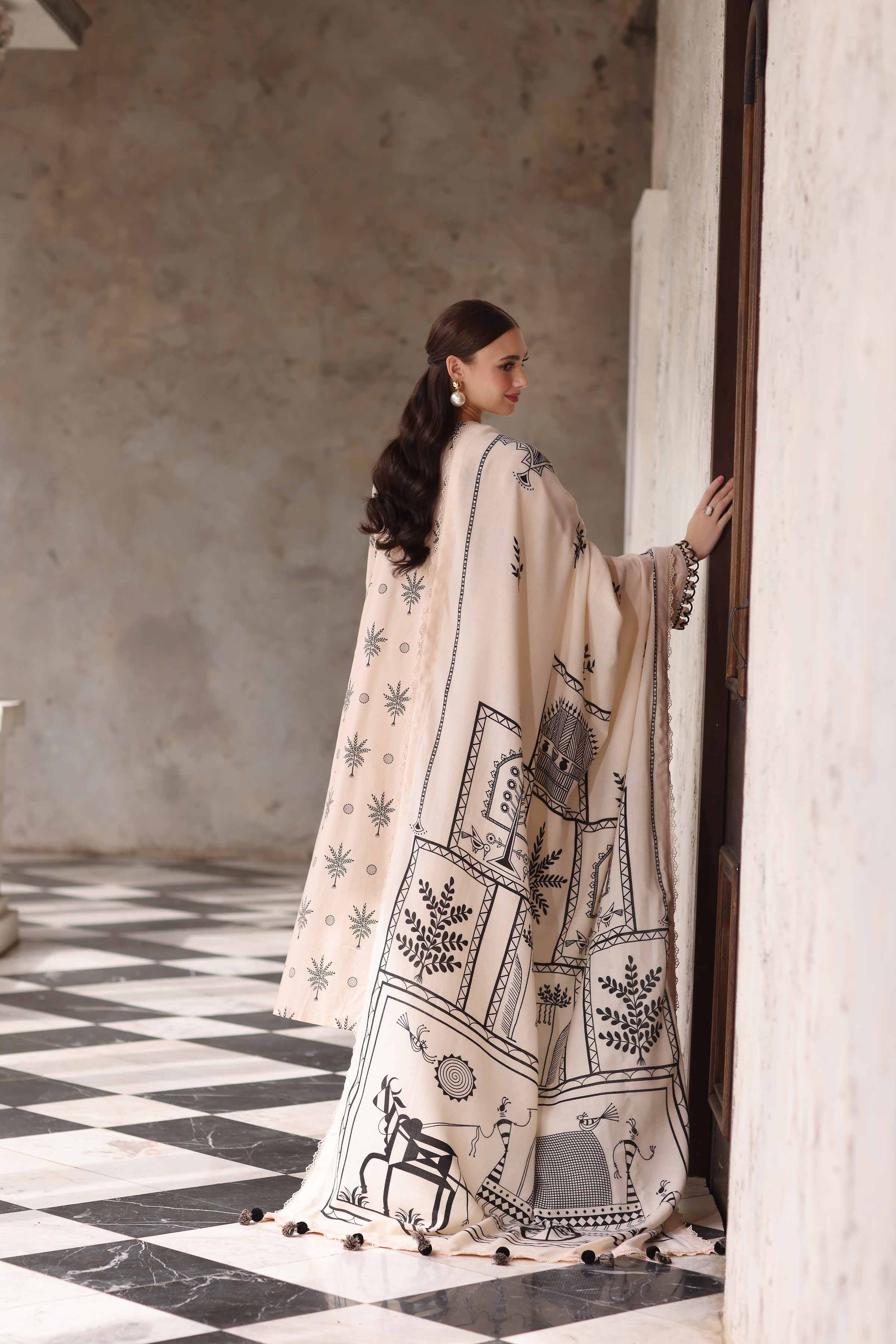 Nishat Linen UAE - 3 Piece - Printed Embroidered Suit - 42503724