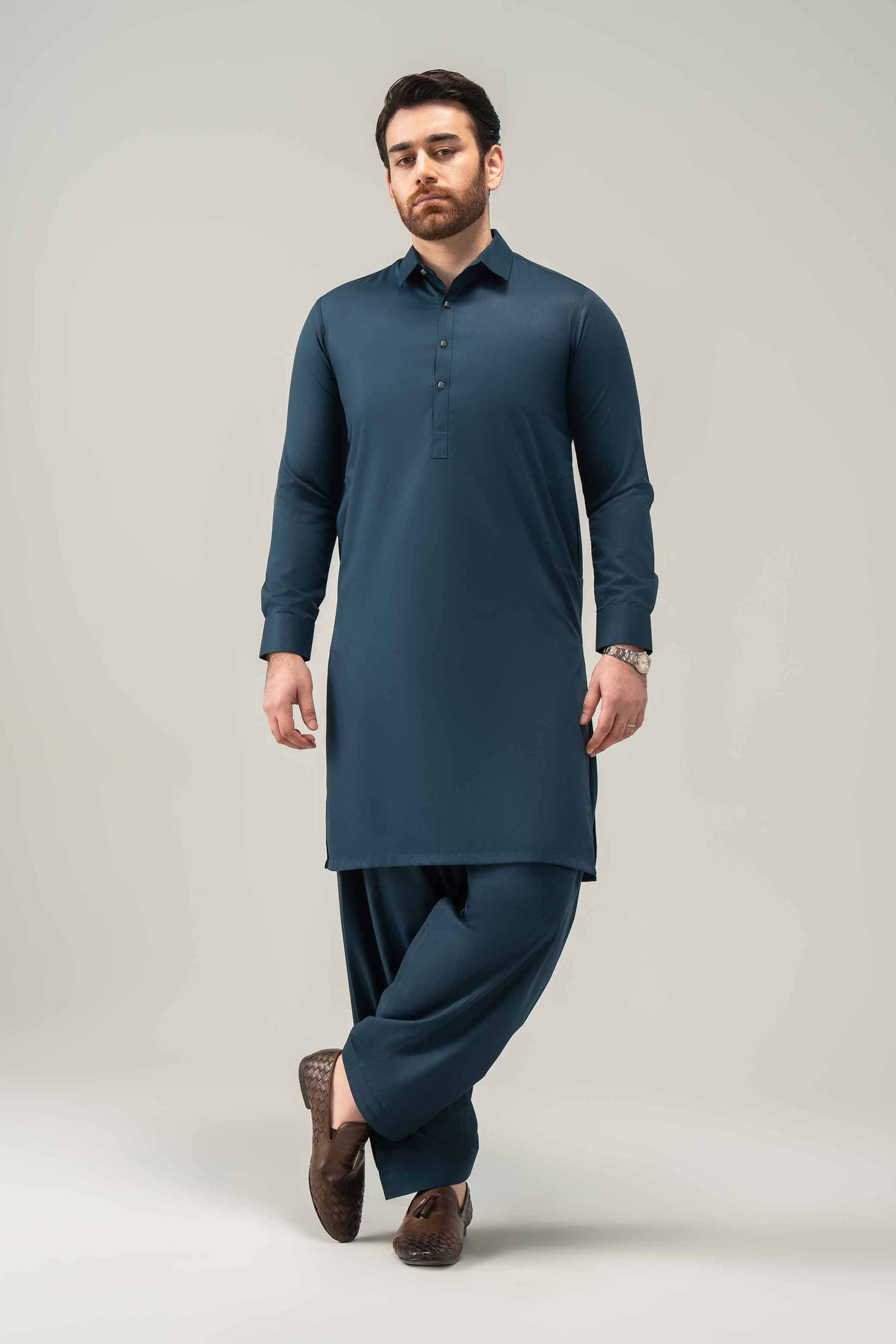 2 Piece - Naqsh Suit - 42508210 Blue Blended 2PC