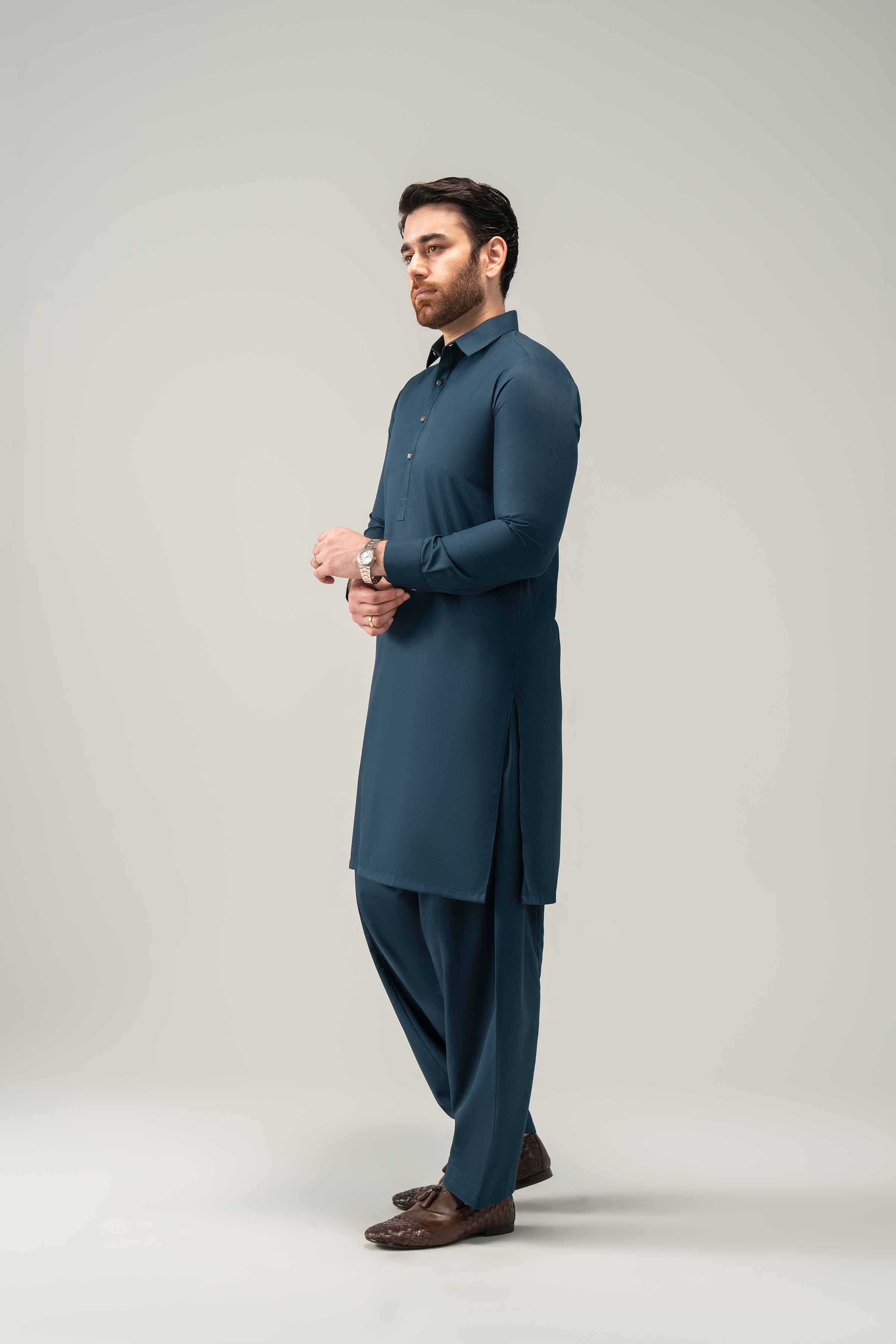 2 Piece - Naqsh Suit - 42508210 Blue Blended 2PC