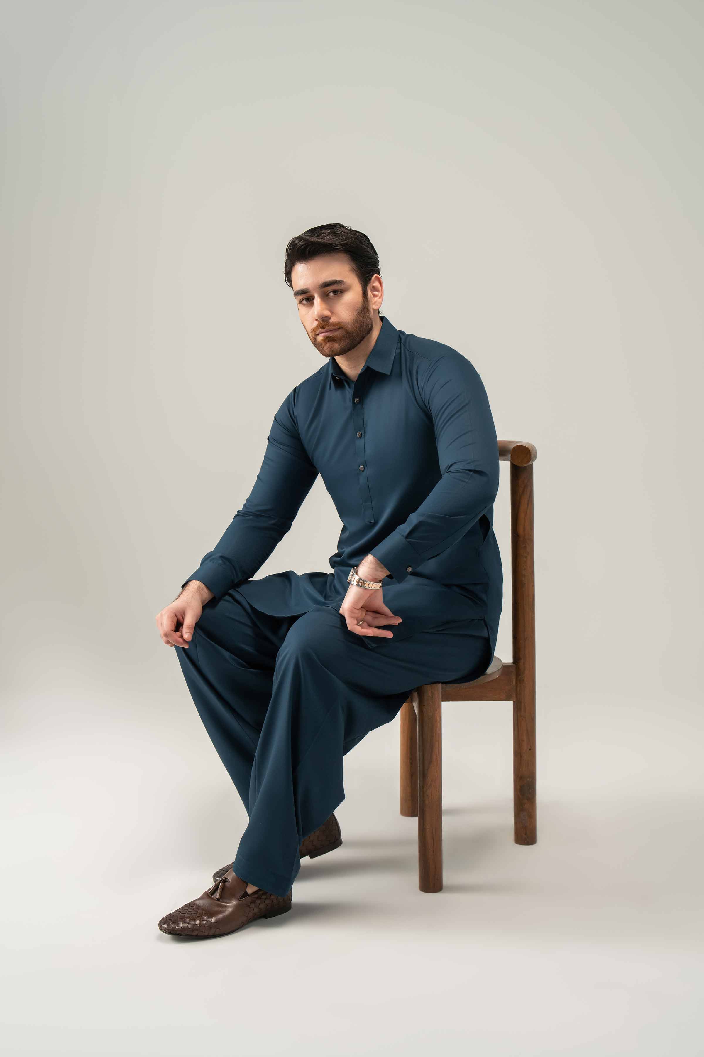 2 Piece - Naqsh Suit - 42508210 Blue Blended 2PC