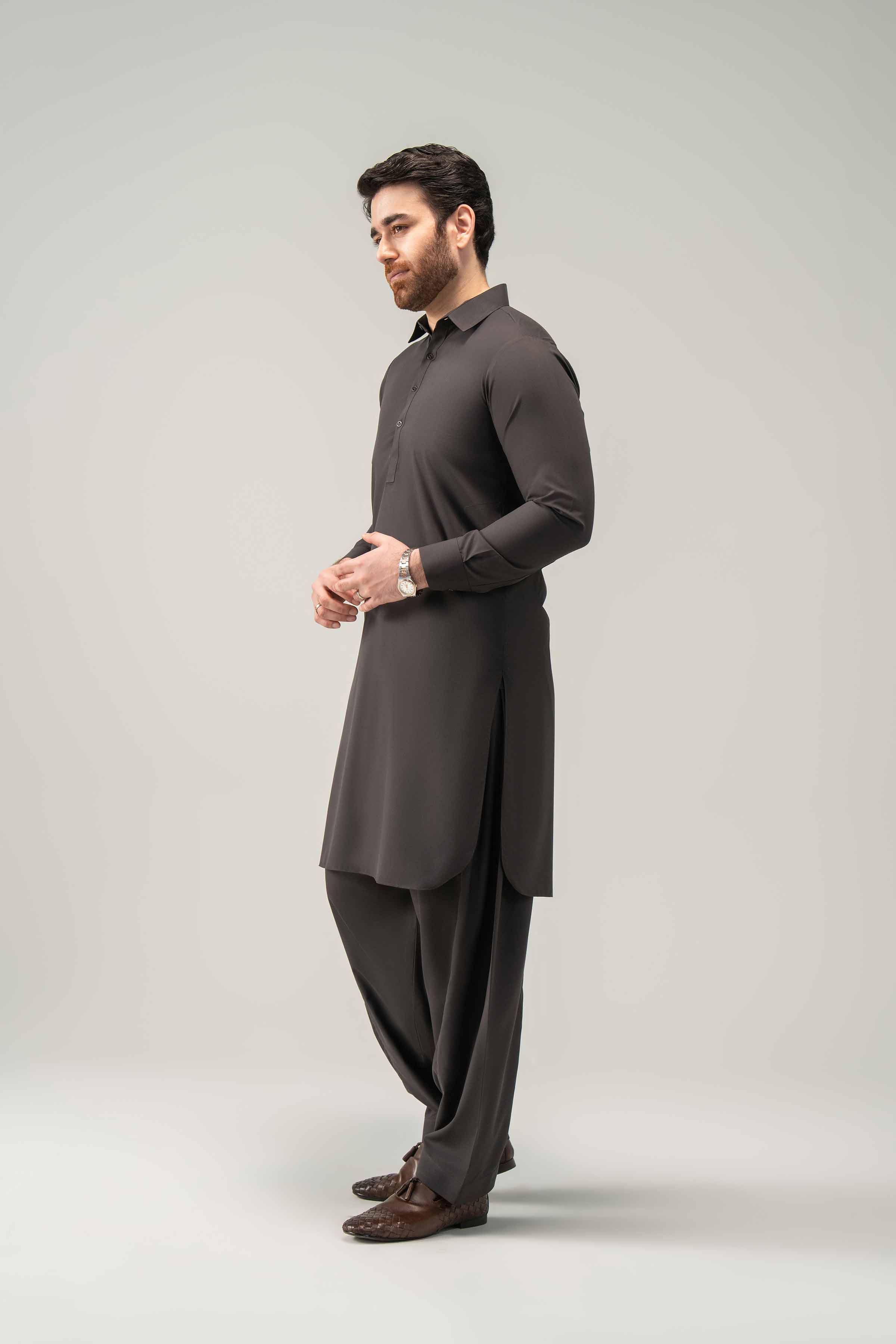 2 Piece - Naqsh Suit - 42508217 Black Orchid 2PC