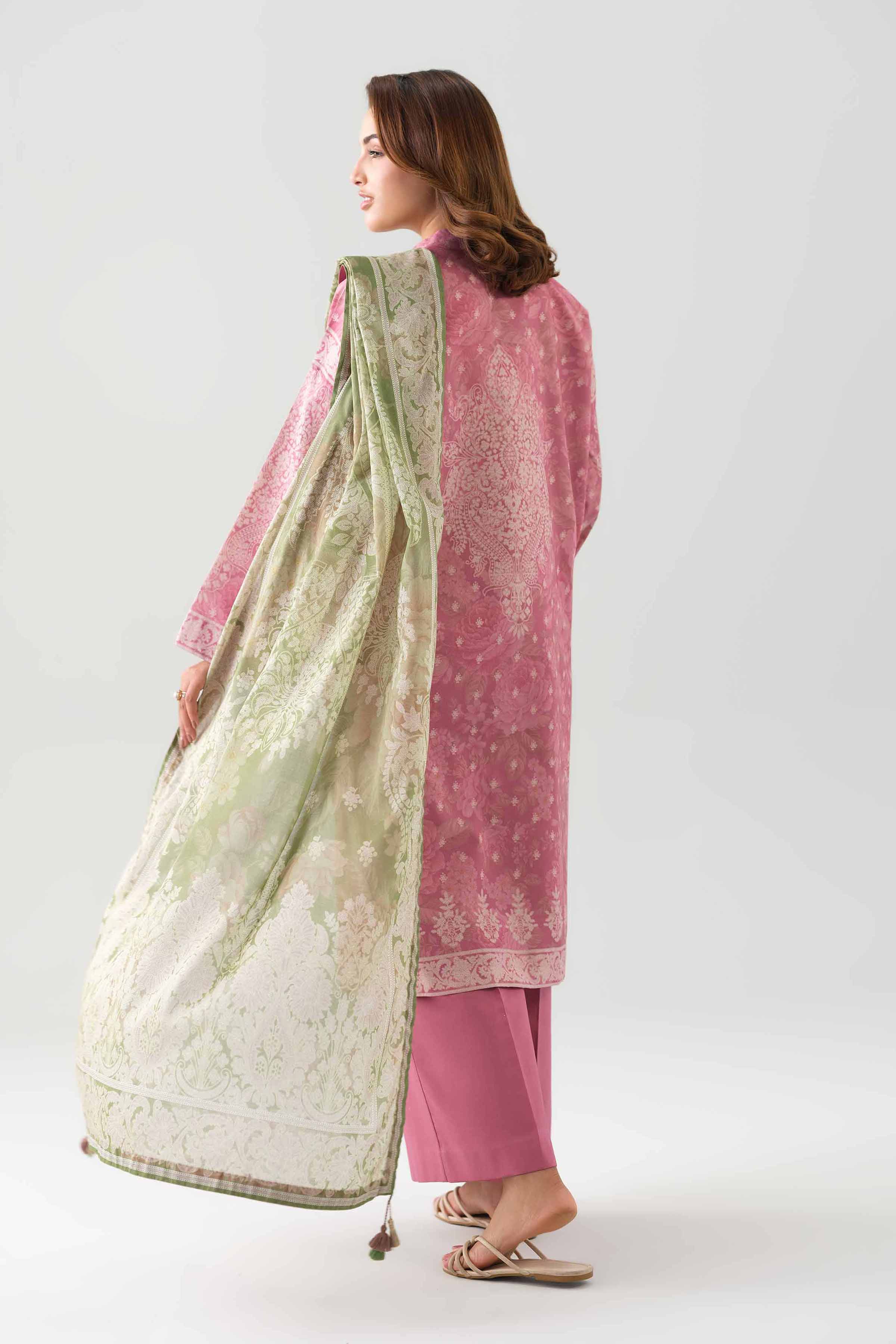 2 Piece - Digital Printed Suit - 42601005 NishatUAE Pink Lawn 2PC Printed Unstitched