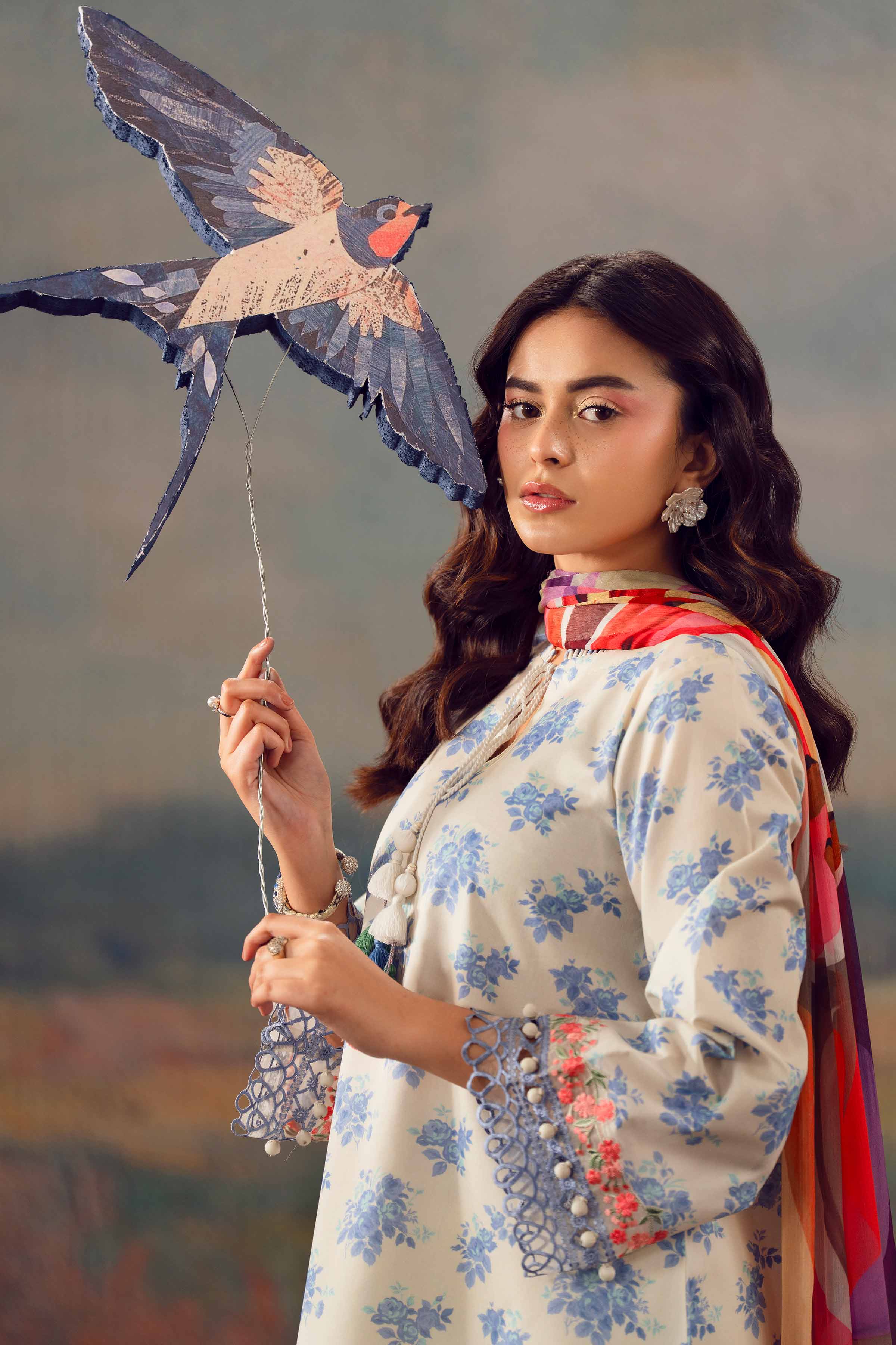 2 Piece - Digital Printed Embroidered Suit - 42601020