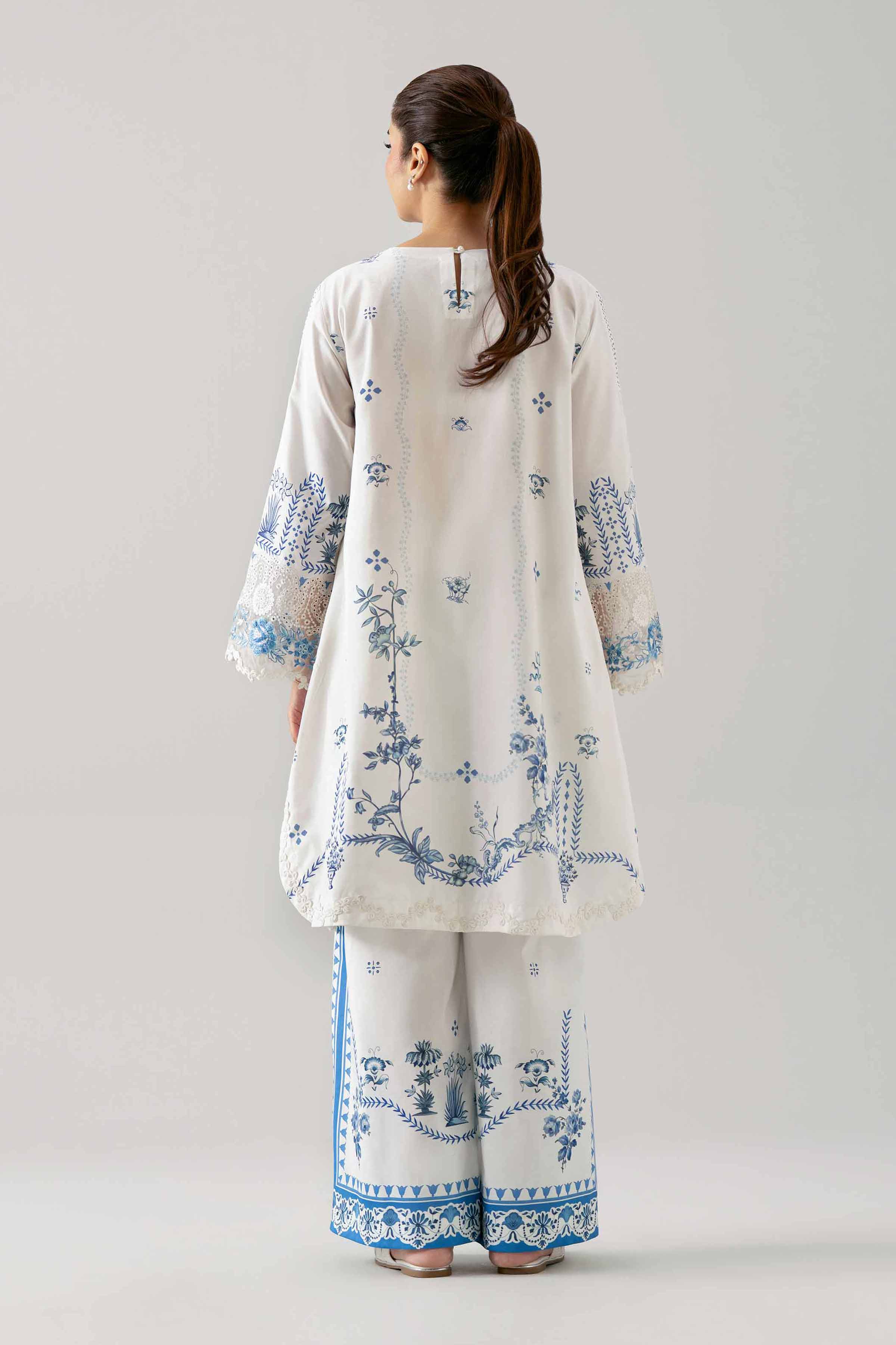 2 Piece - Digital Printed Embroidered Suit - 42601059 NishatUAE White Lawn 2PC Embroidered Unstitched