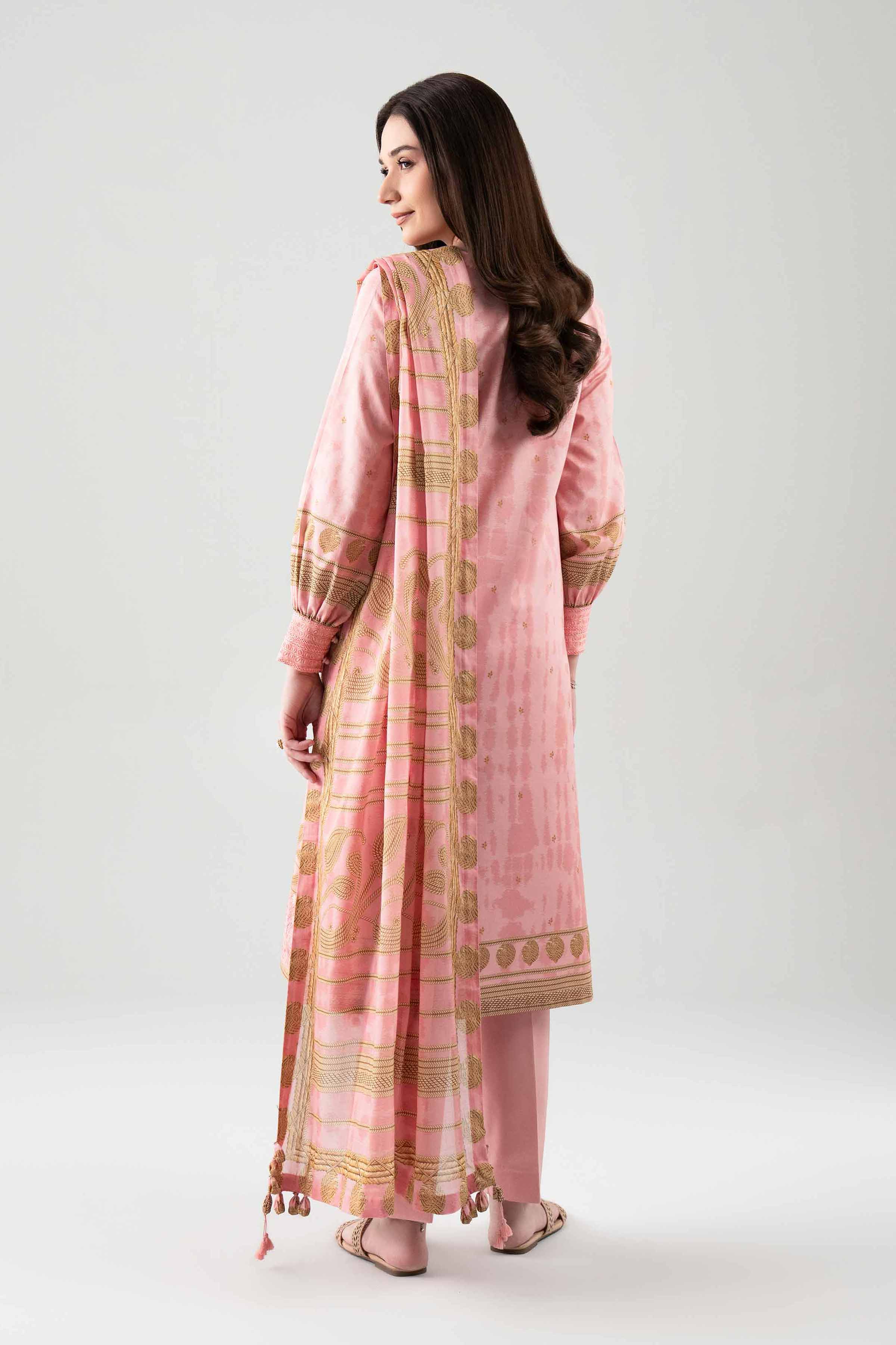 3 Piece - Digital Printed Embroidered Suit - 42601106 NishatUAE Pink Lawn 3PC Embroidered Unstitched