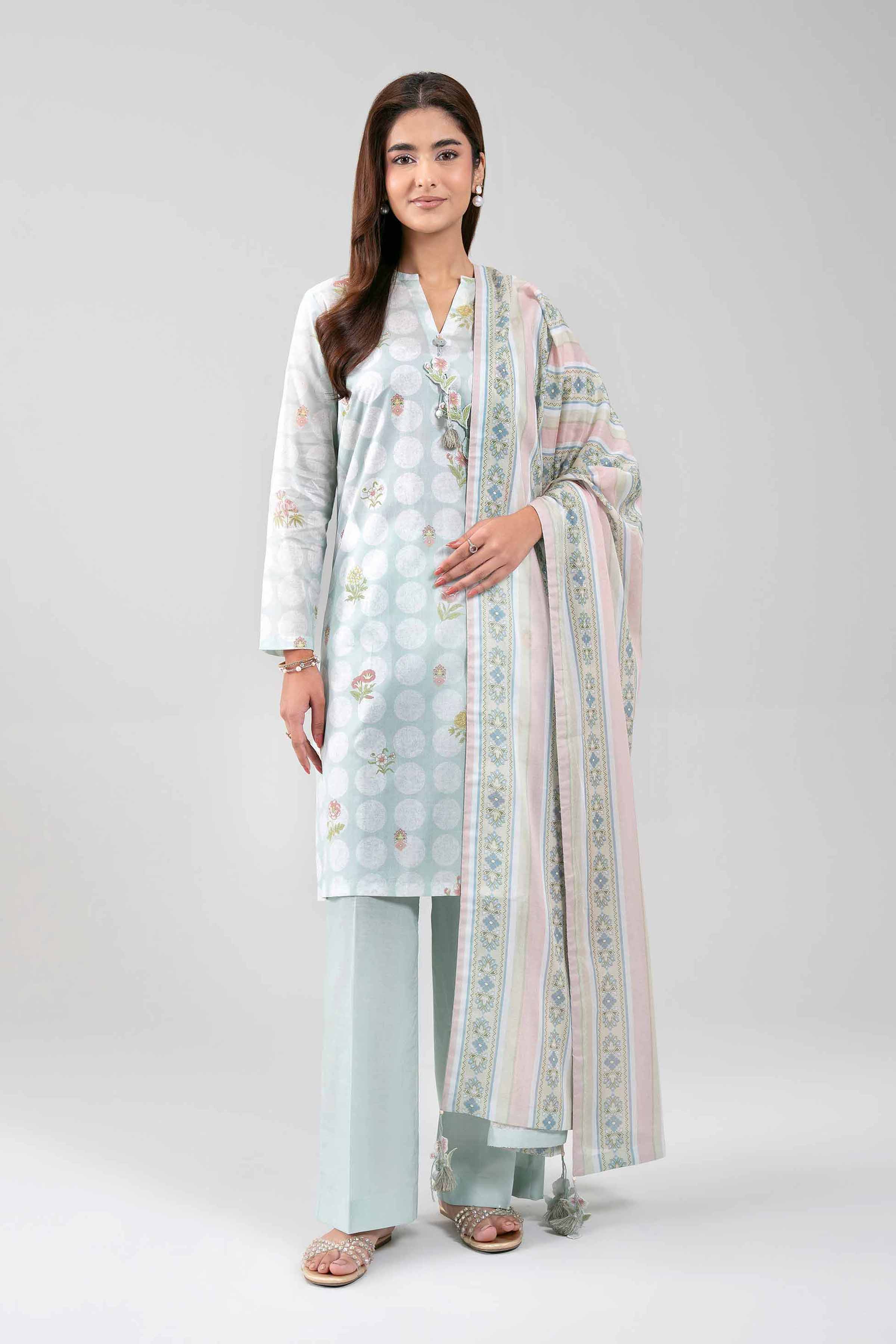 3 Piece - Printed Suit - 42601121 Blue Lawn 3PC Printed