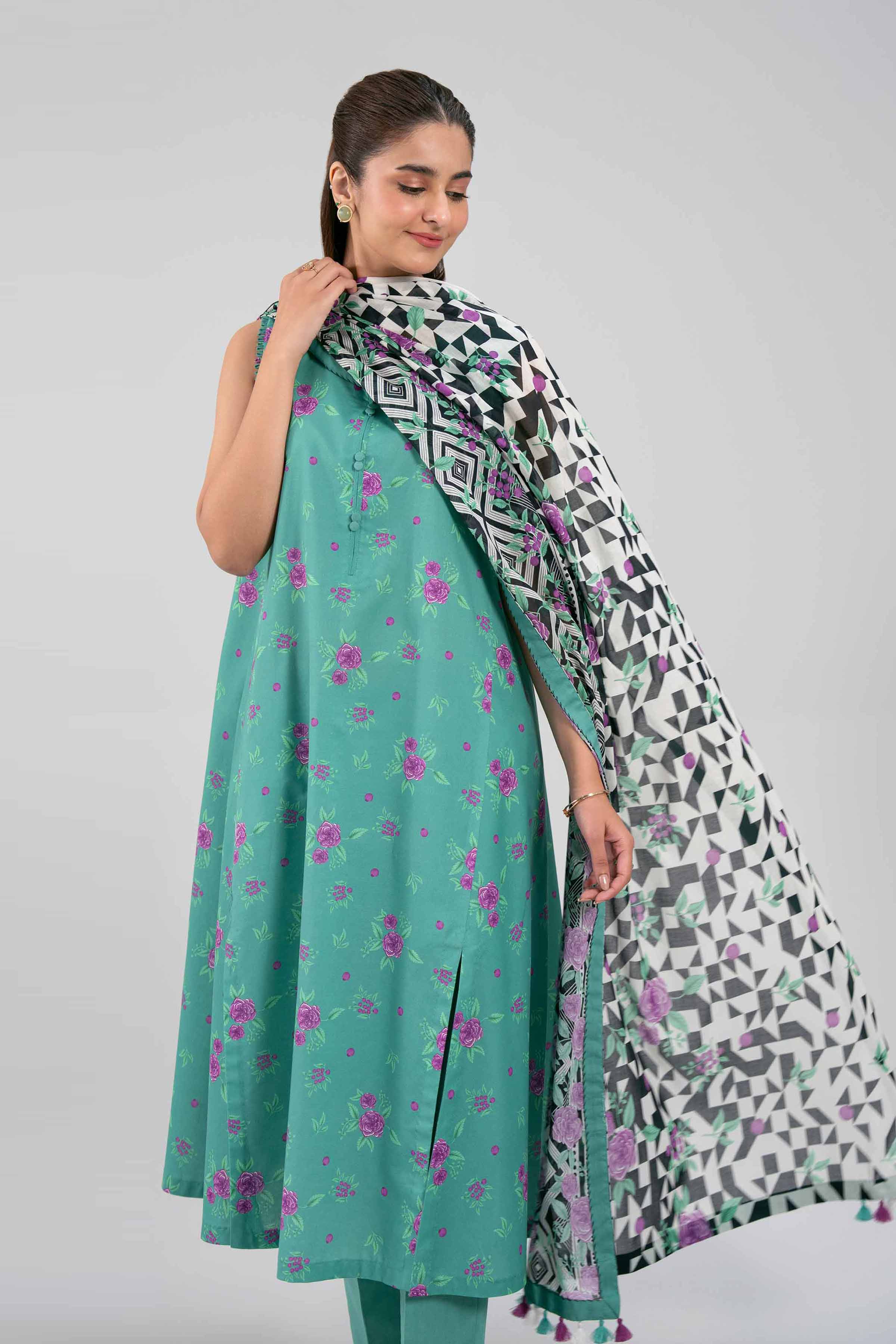 3 Piece - Printed Suit - 42601126 Green Lawn 3PC Printed