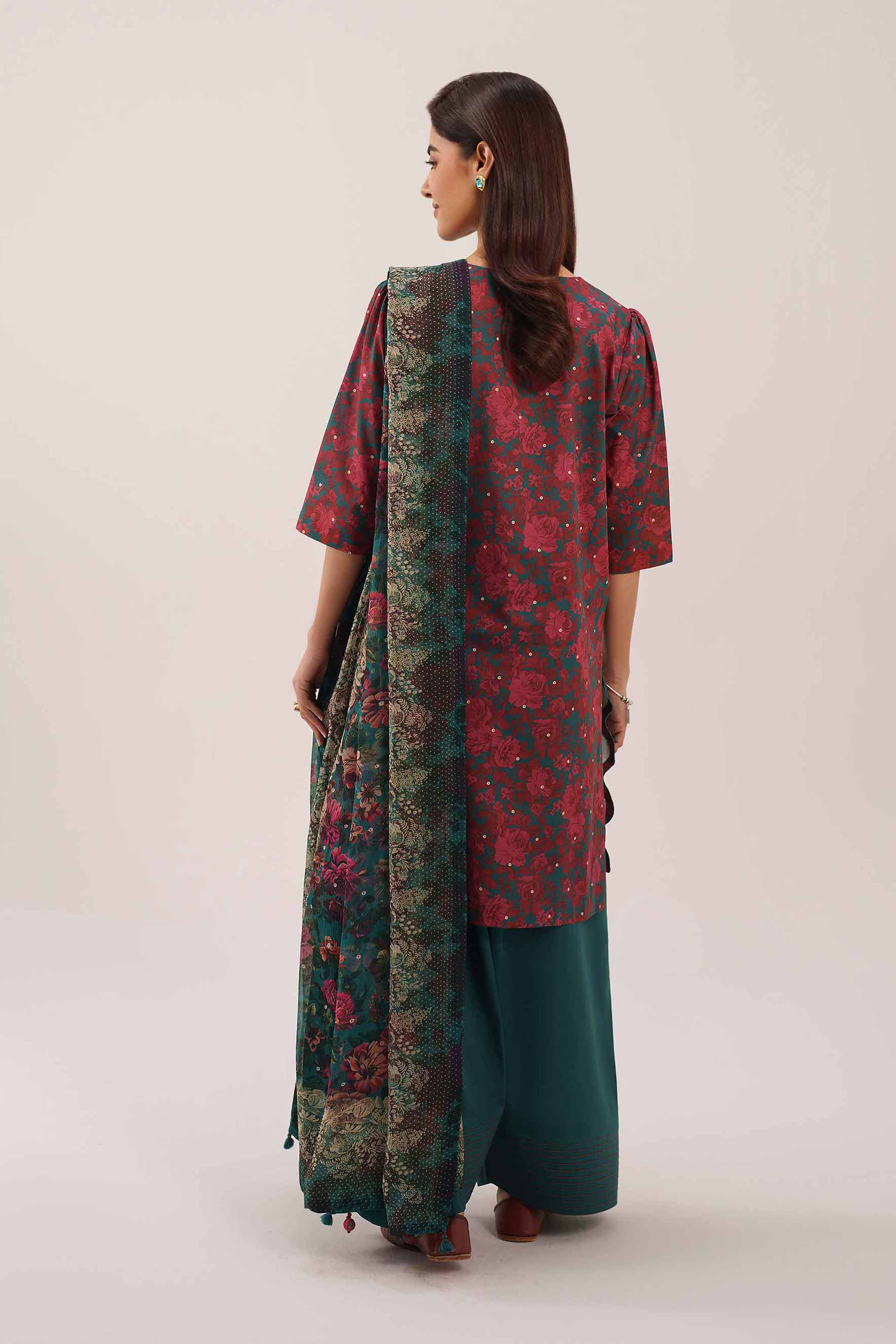 3 Piece - Embroidered Suit - 42601146 NishatUAE Multi Lawn 3PC Embroidered Unstitched