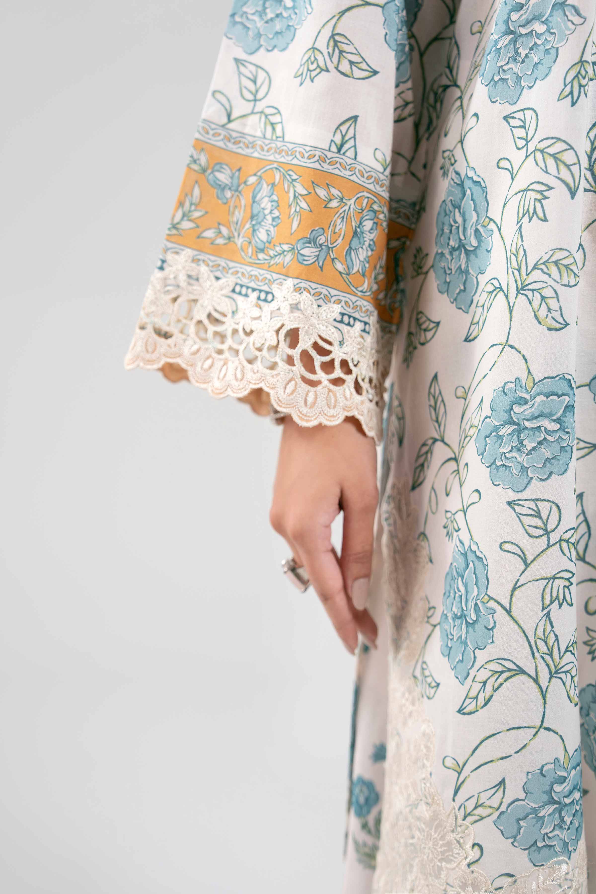 3 Piece - Printed Embroidered Suit - 42601166