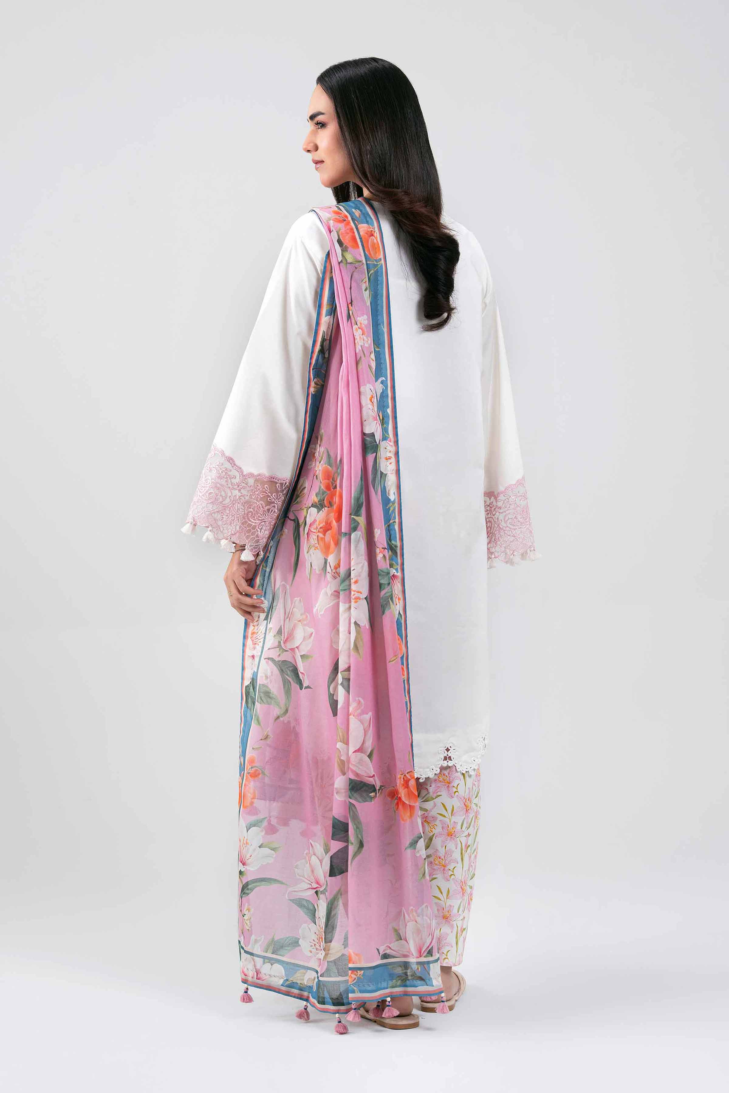 3 Piece - Digital Printed Embroidered Suit - 42601195