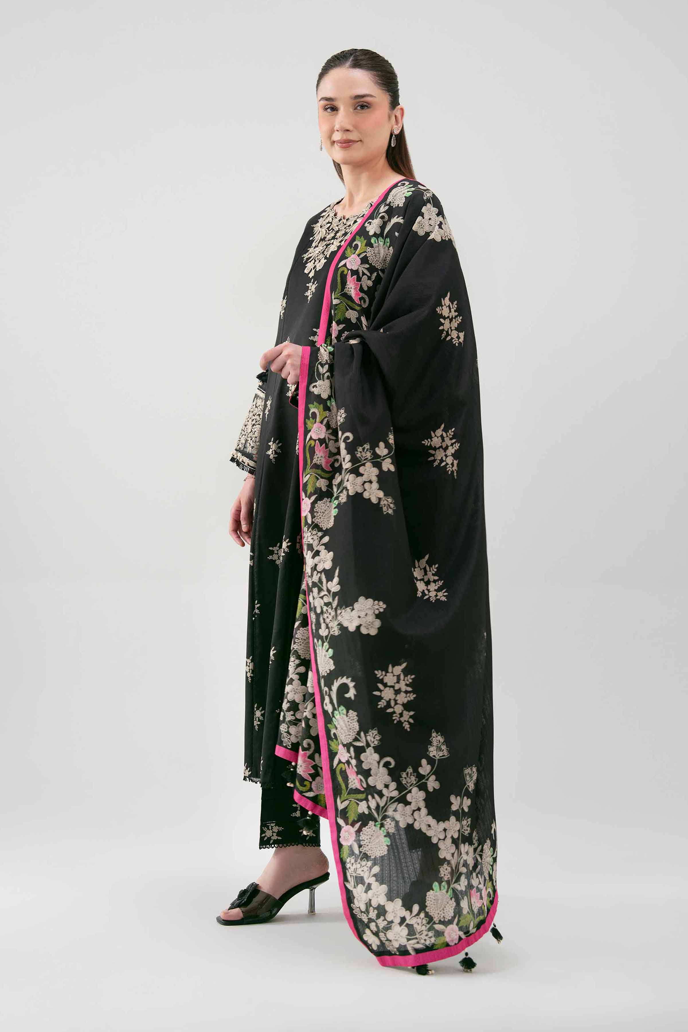 3 Piece - Digital Printed Embroidered Suit - 42601210